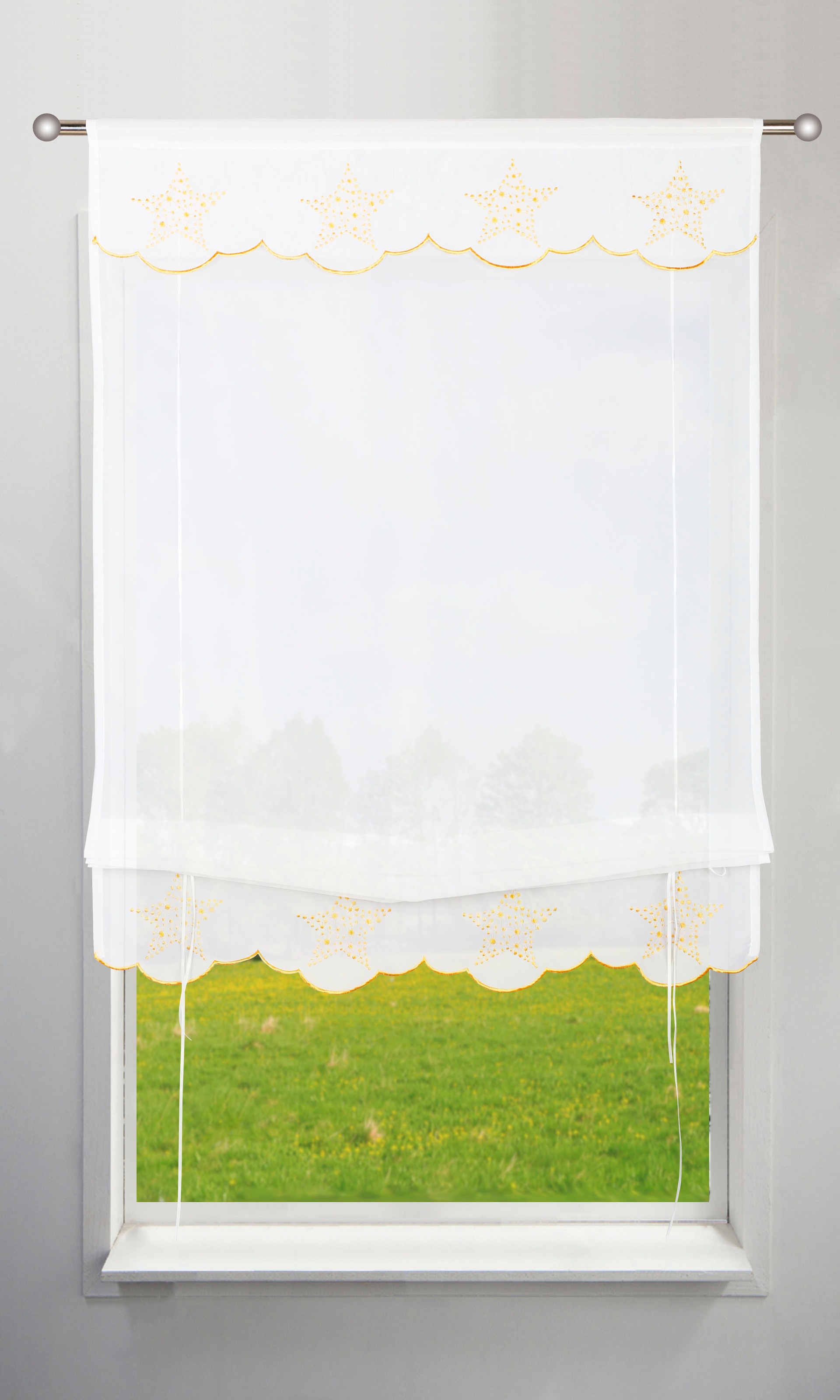 Image of my home Bändchenrollo »Sterne«, mit Stangendurchzug, Transparent, Voile, Polyester bei Ackermann Versand Schweiz