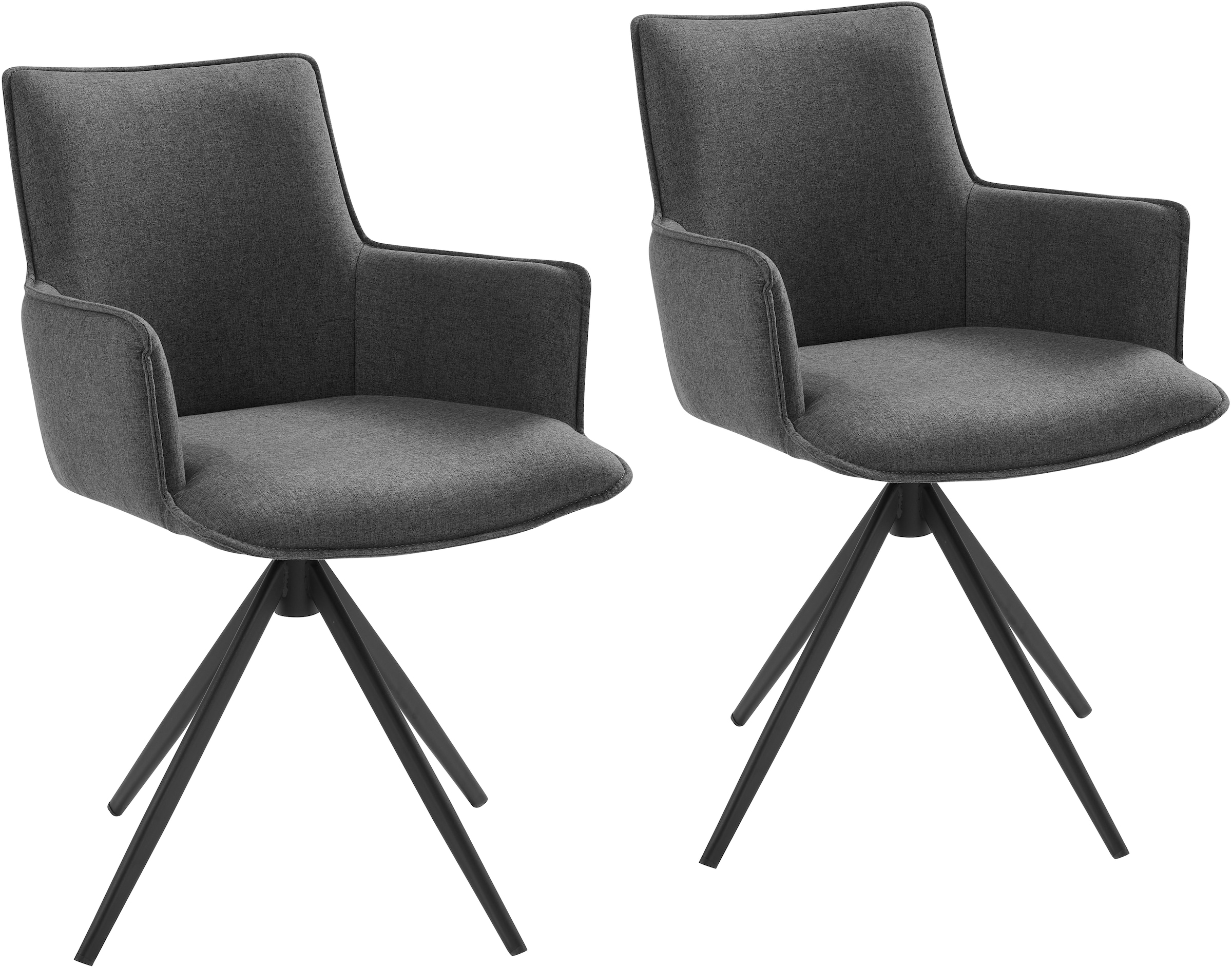 GOODproduct Drehstuhl »Amoreve« (Set) 2 Stk.hochwertiger Strukturstoff, ergonomisches Design, Metallgestell