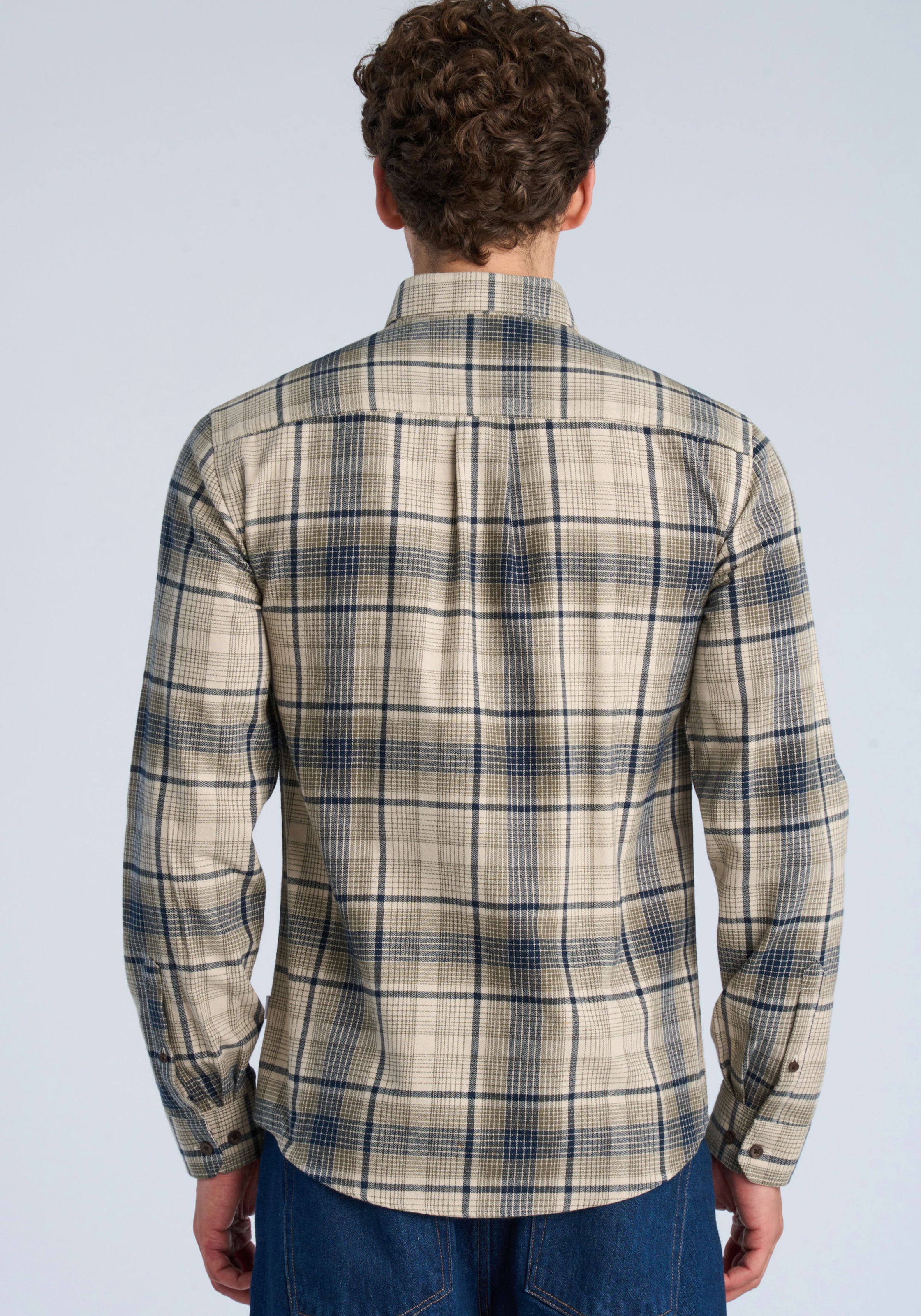 LINDBERGH Karohemd mit Knopfleiste und Button-Down-Kragen / Relaxed Fit