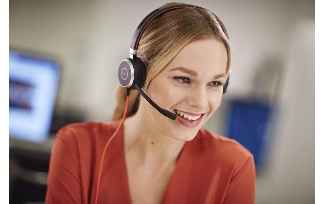 Jabra Headset »Evolve 40 Duo MS USB-«, Noise-Cancelling
