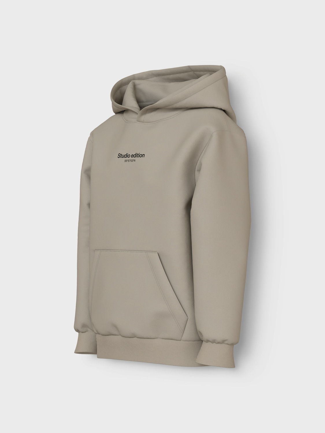 Name It Kapuzensweatshirt »NKMBRODY LS NREG SWEAT WH BRU NOOS«, mit kleinem Logoprint