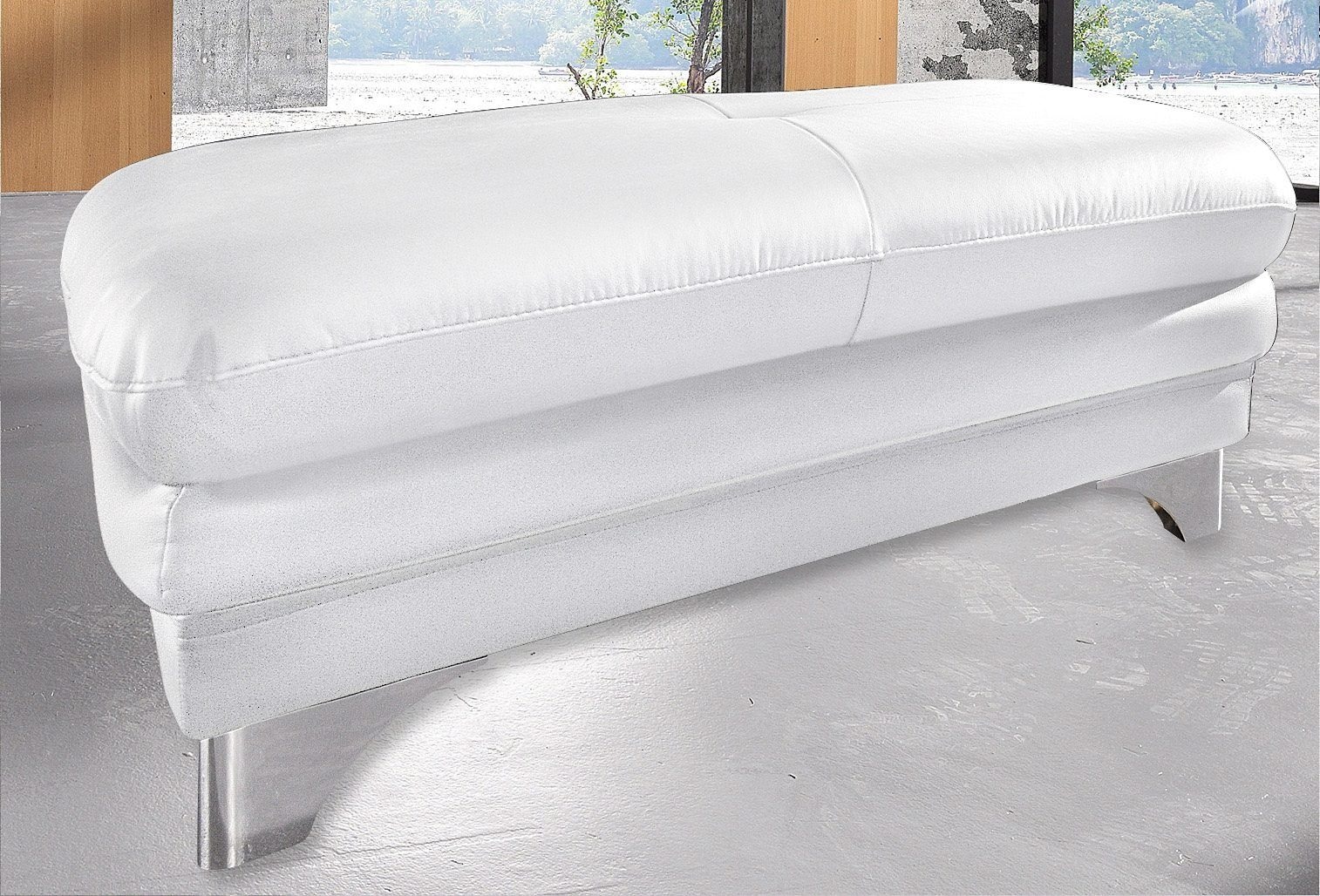 COTTA Polstergarnitur »Enterprise«, (Set), Set bestehend aus: 3-Sitzer mit Arm- & Kopfteilverstellung & Hocker
