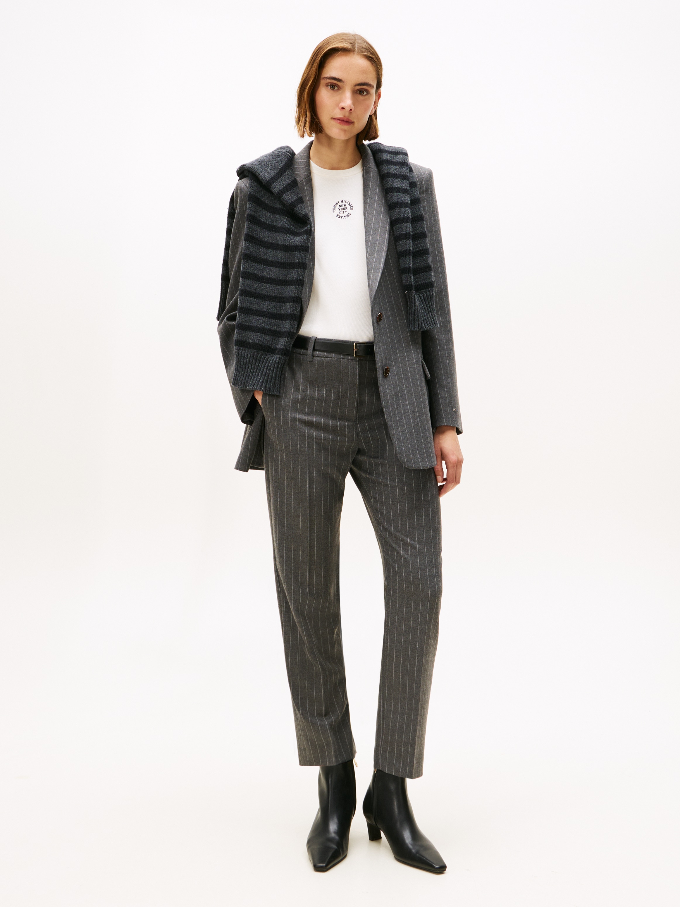Tommy Hilfiger Webhose »PINSTRIPE SLIM STRAIGHT PANT«  mit Nadelstreifen
