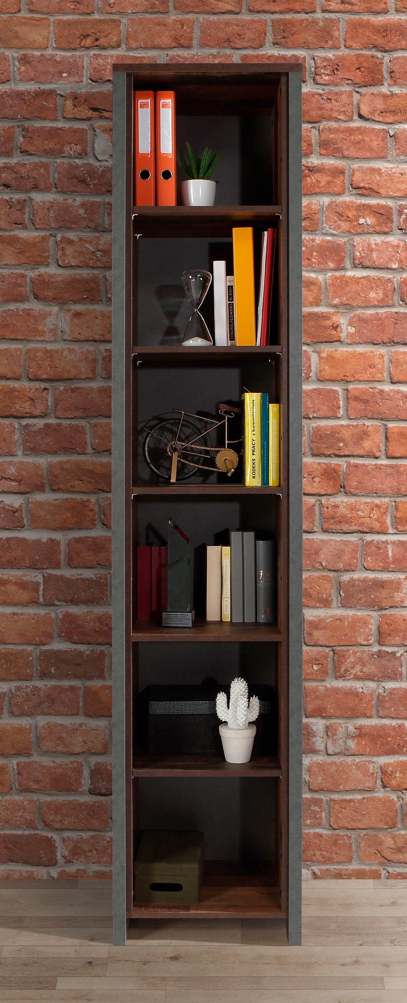 FORTE Aktenregal »Clif« Bücherregal im Industriestil, Höhe 220,7 cm