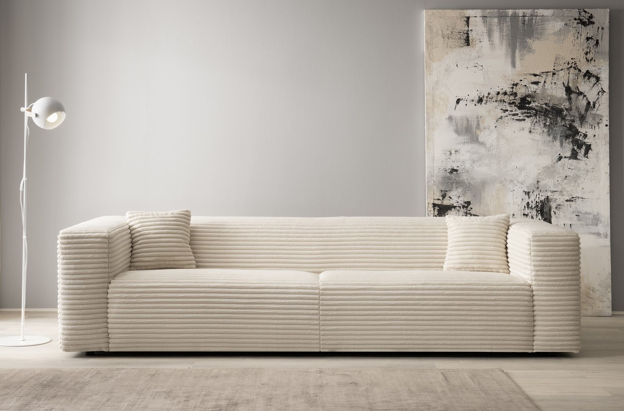Image of Home affaire 3-Sitzer "BAKELS, Couch in Cord oder Boucle-Stoff, Sofa im modernen Design" bequemer Sitzkomfort,in 2 Stoffen und 8 Farben lieferbar
