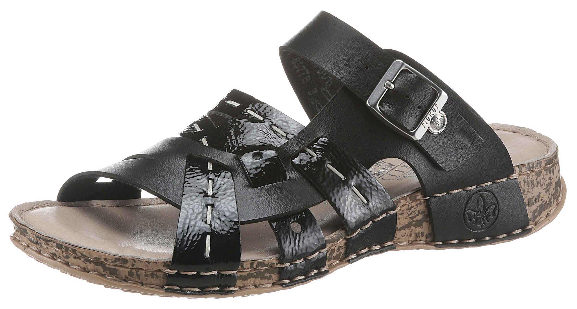 Image of Rieker Pantolette, im Materialmix bei Ackermann Versand Schweiz