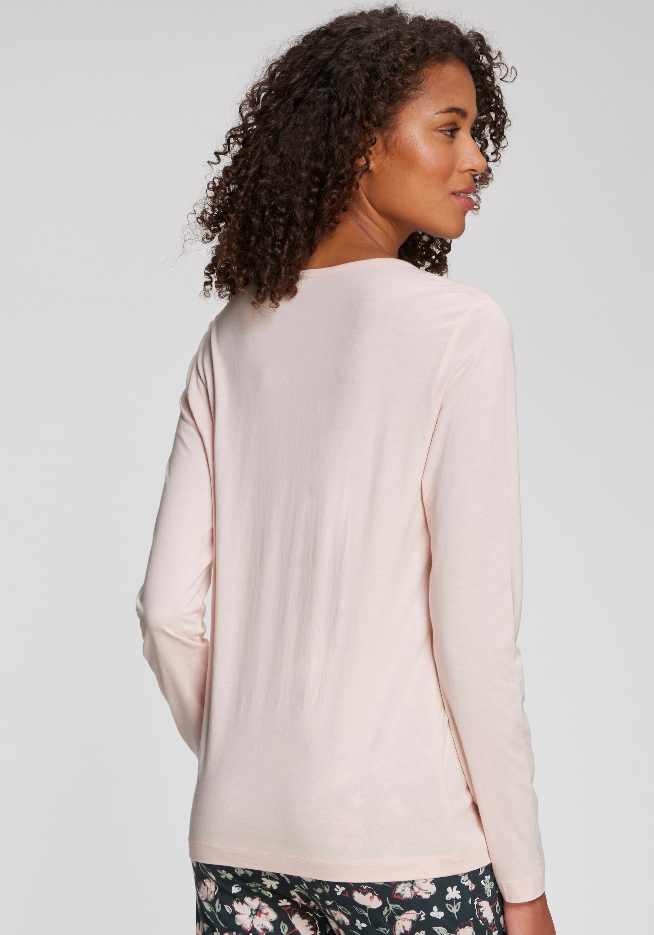 s.Oliver Haut de pyjama mit kurzer Knopfleiste