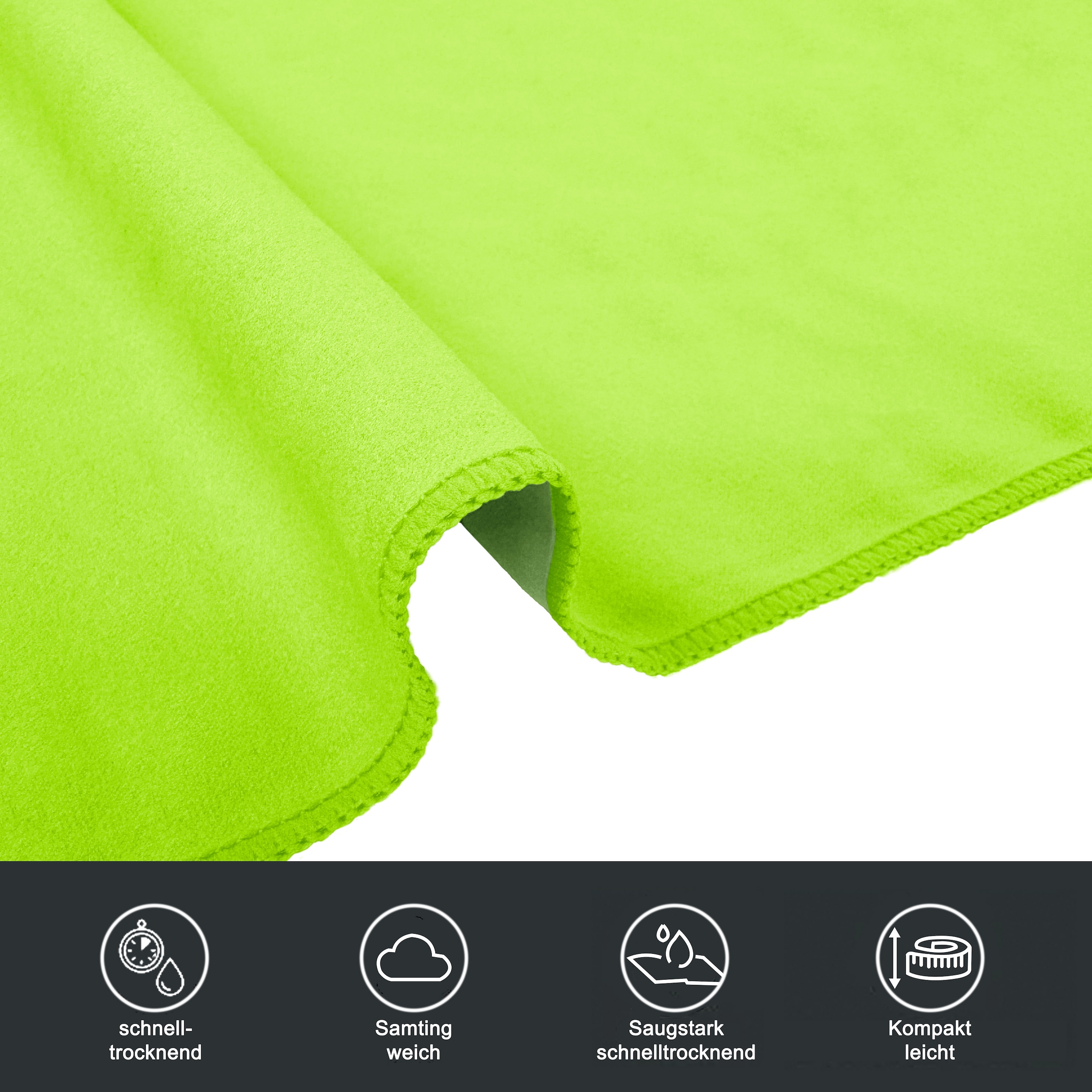 my home Handtücher »Xavi, 4 Teile, ideal als Sporthandtuch, Reisehandtuch, Strandtuch«, (Set, 4 St., 4x), diverse Grössen, sehr leicht, kompakt, schnelltrocknend, Mikrofaser