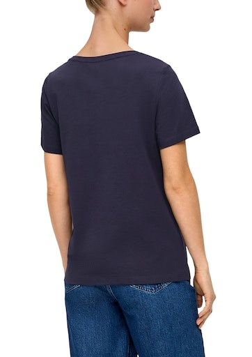 s.Oliver T-Shirt, Aufschrift Acheter confortablement vorne mit