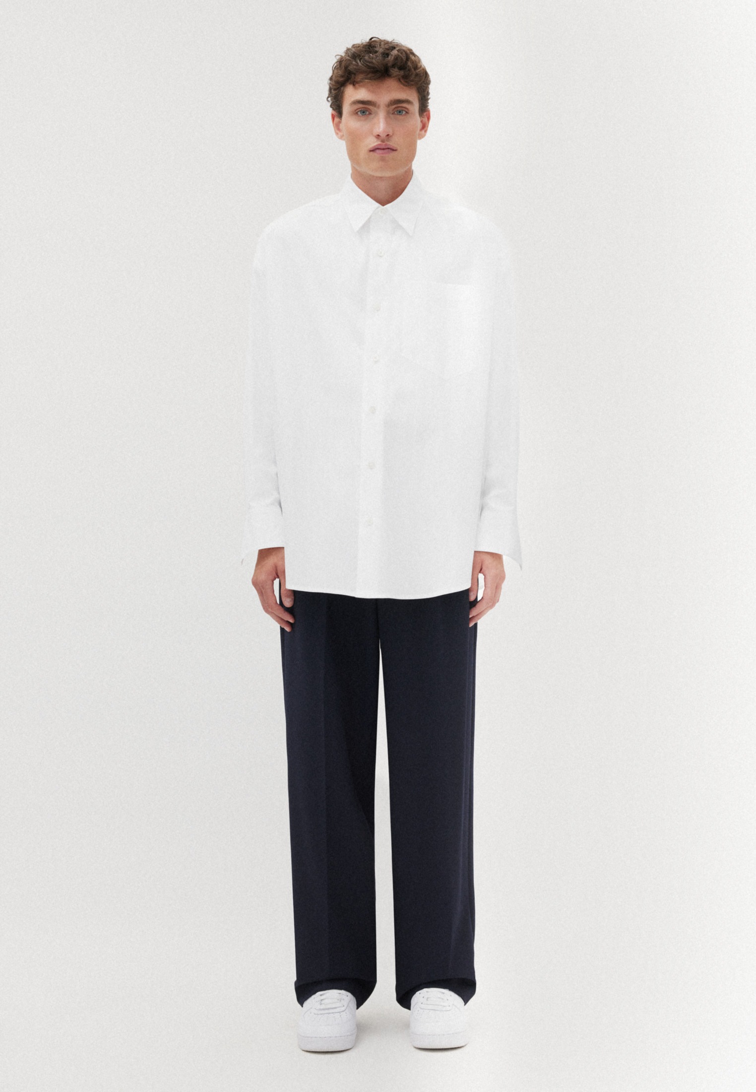 studio seidensticker Businesshemd Oversized Langarm Kentkragen Uni