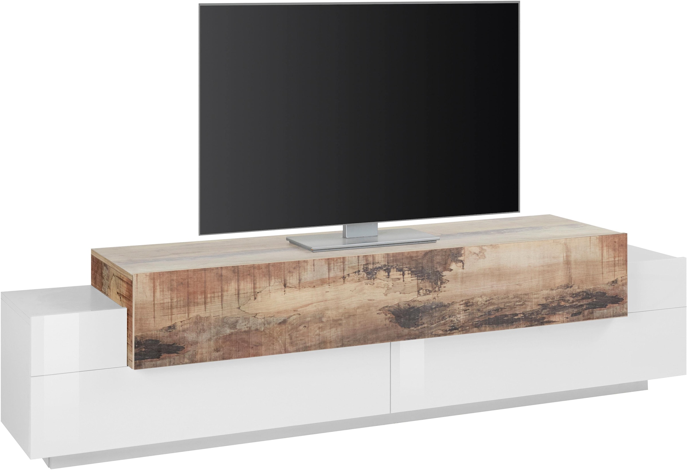 Image of Home affaire Lowboard "Coro,Lowboard,TV-Kommode,TV-Möbel,TV-Bank" mit 3 Klappen davon 2 mit Push-to-Open Funktion Breite 200 cm