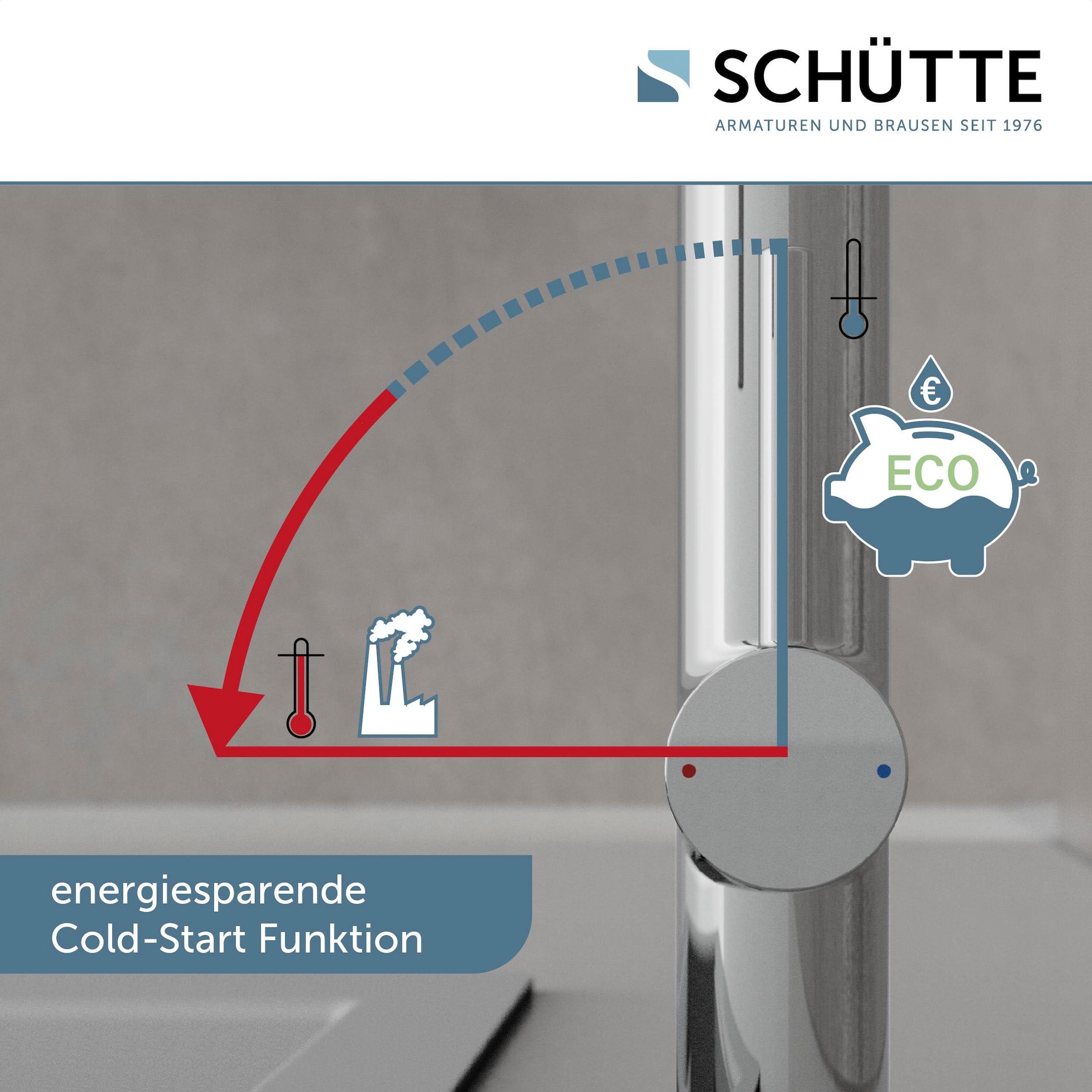 Schütte Spültischarmatur »Stilo«, mit Geschirrbrause, ausziehbar, 360° schwenkbare Mischbatterie