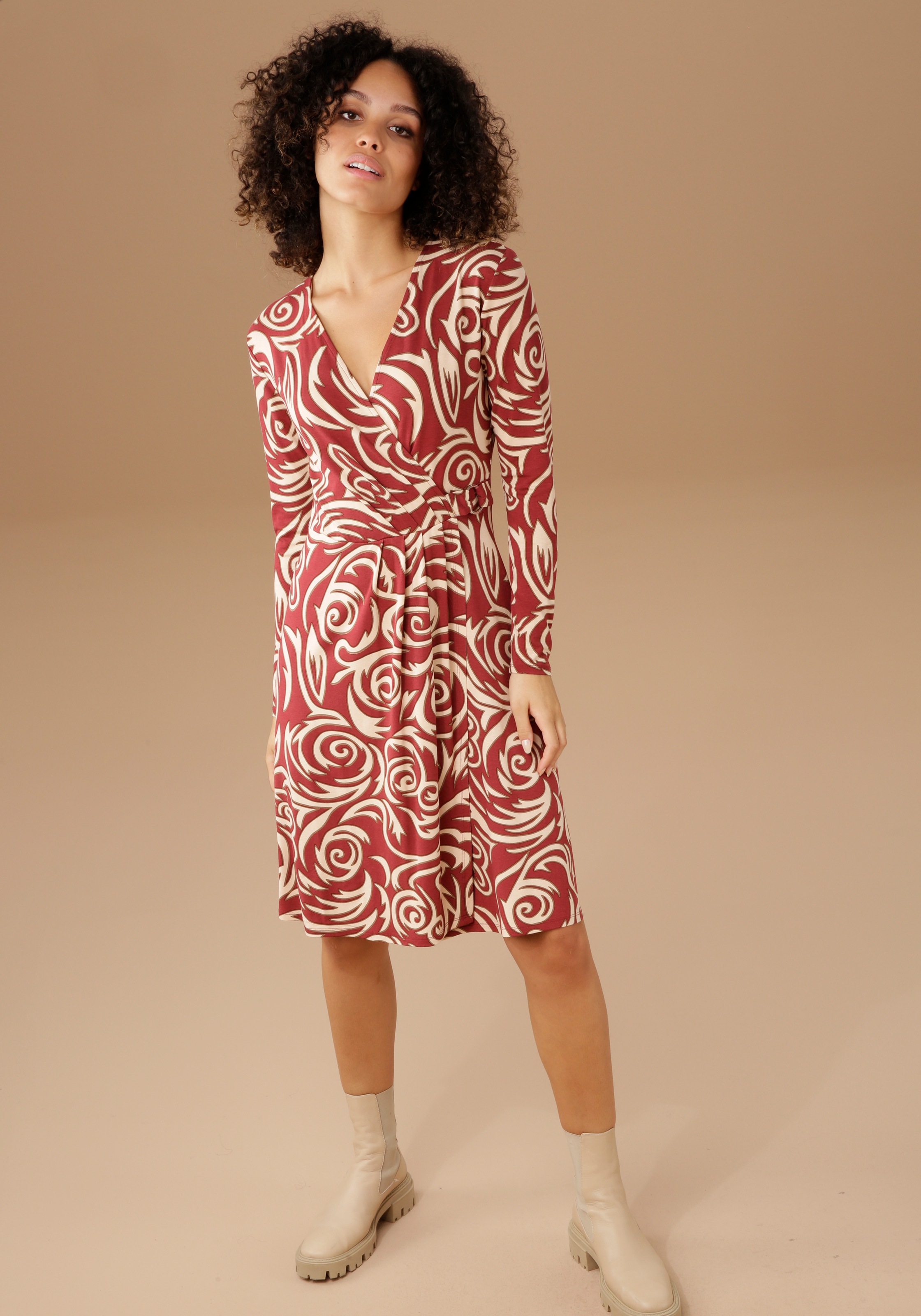 Image of Aniston SELECTED Jerseykleid, mit Zierring bei Ackermann Versand Schweiz