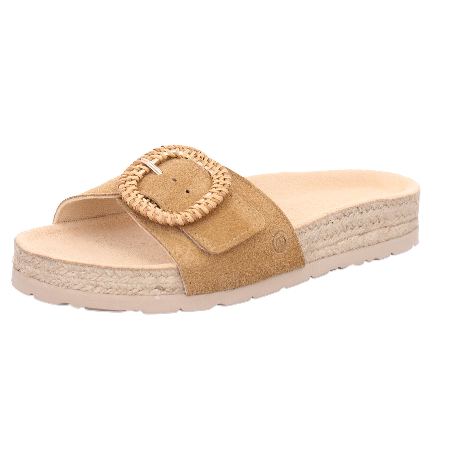 Image of Rohde Pantolette "MATERA" Sommerschuh, Strandschuh, Urlaubsschuh mit Bast Plateau