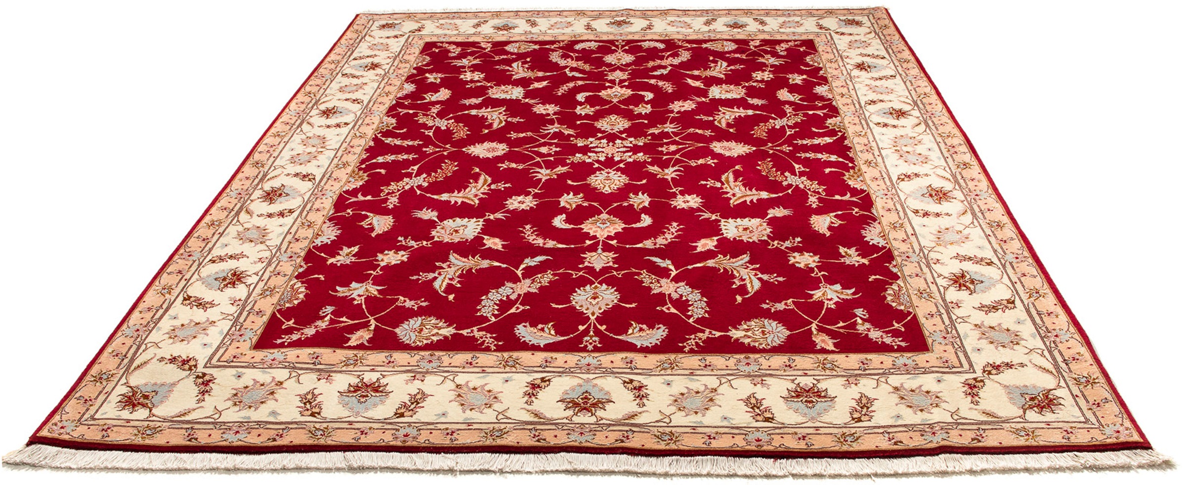 Image of morgenland Orientteppich »Perser - Täbriz - Royal - 255 x 204 cm - dunkelrot«, rechteckig, 7 mm Höhe, Wohnzimmer, Handgeknüpft, Einzelstück mit Zertifikat bei Ackermann Versand Schweiz