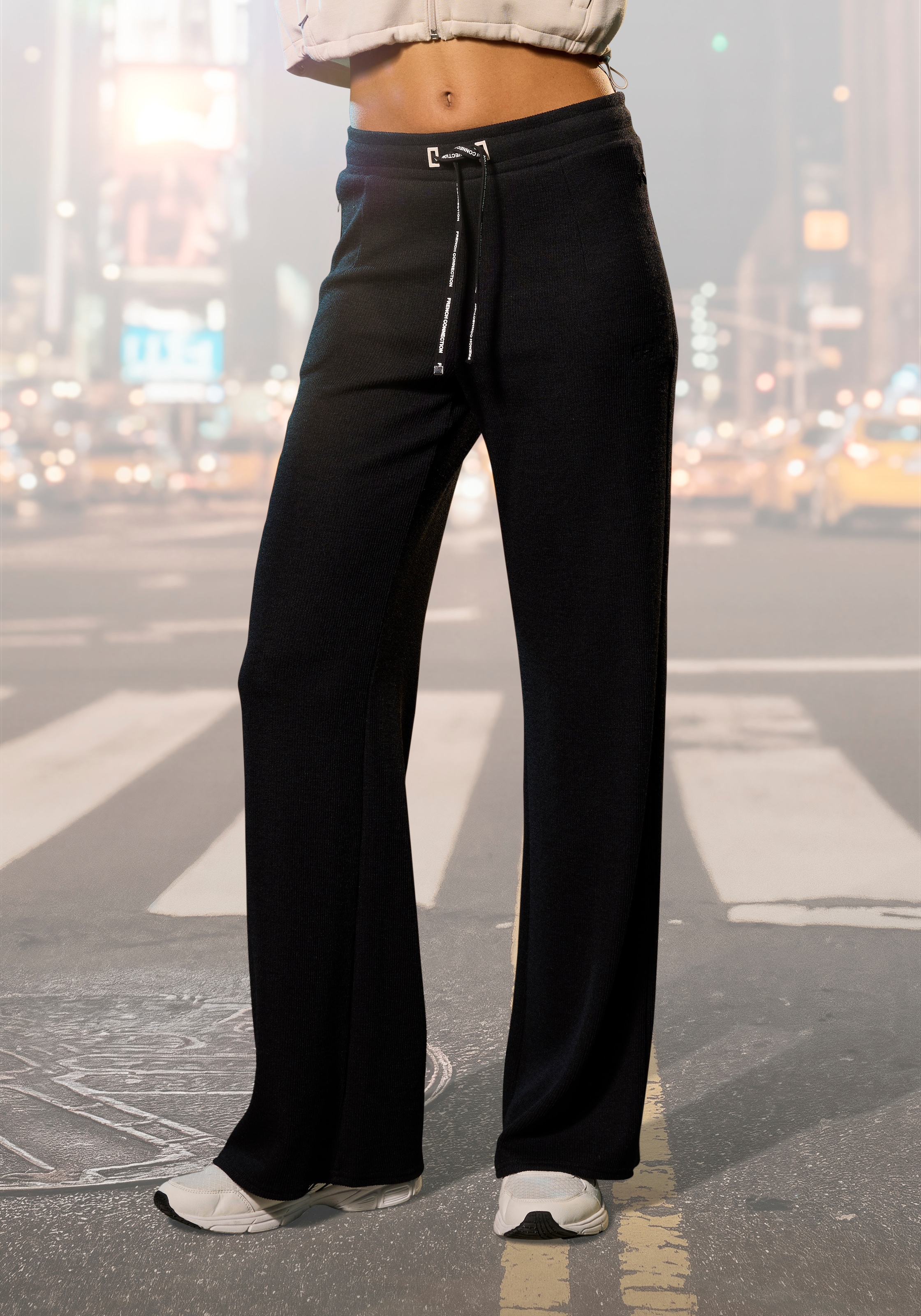 Image of French Connection Loungepants in gerippter Strickoptik