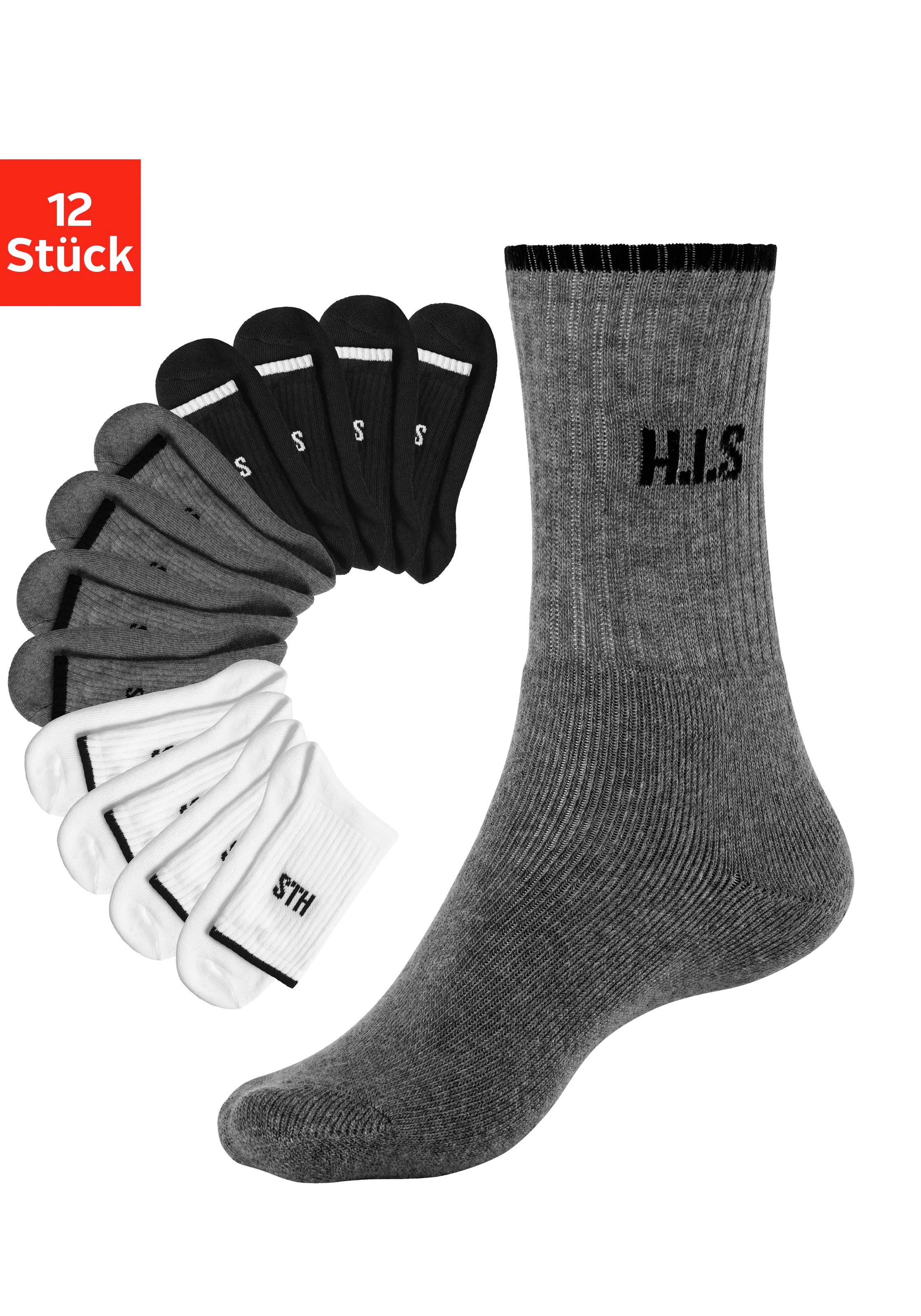 Image of H.I.S Sportsocken, (12 Paar), mit Frottee & verstärkten Belastungszonen bei Ackermann Versand Schweiz