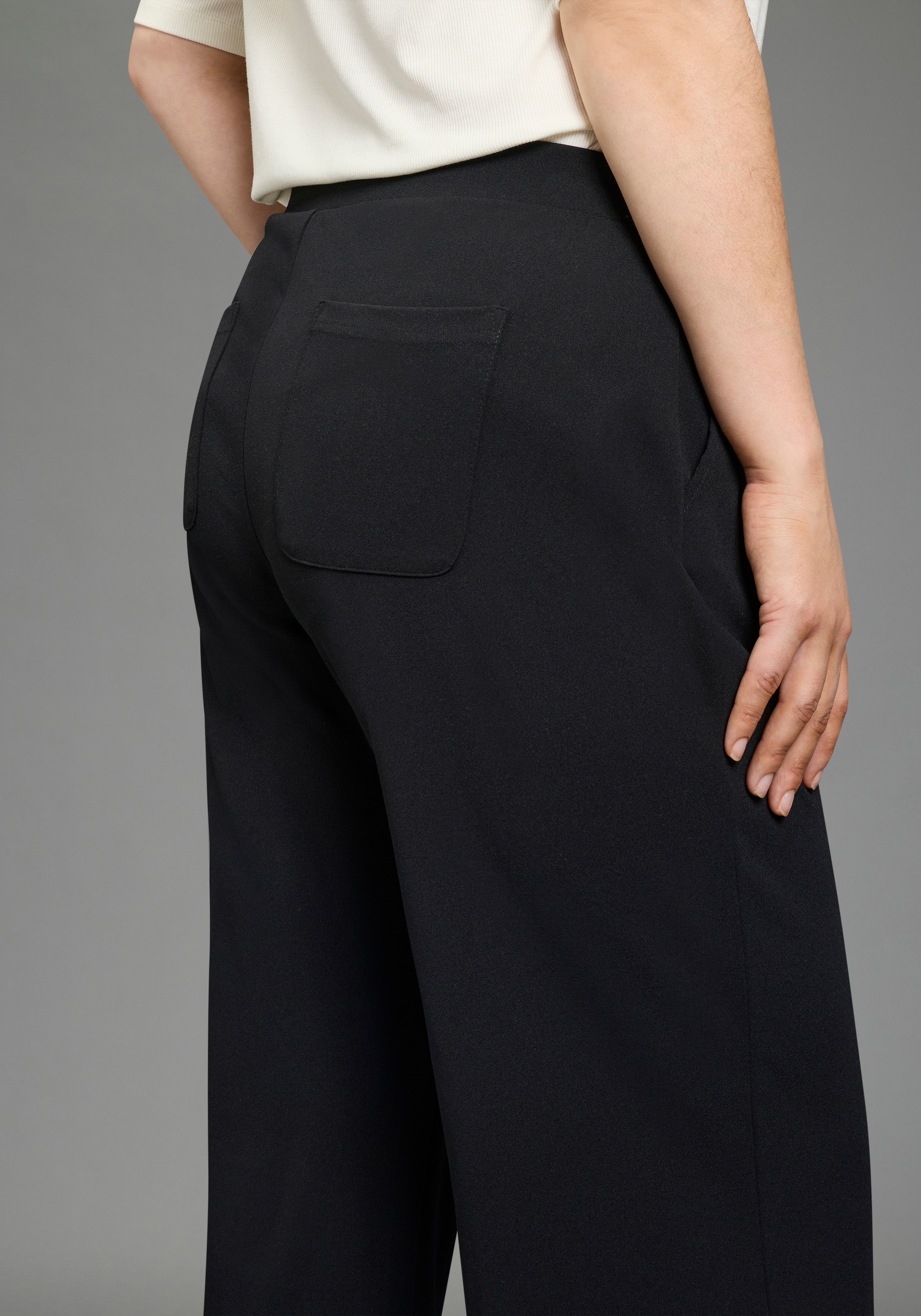 Laura Scott CURVE Pantalon à enfiler  unifarbenes Design, für Business- und Casualmode
