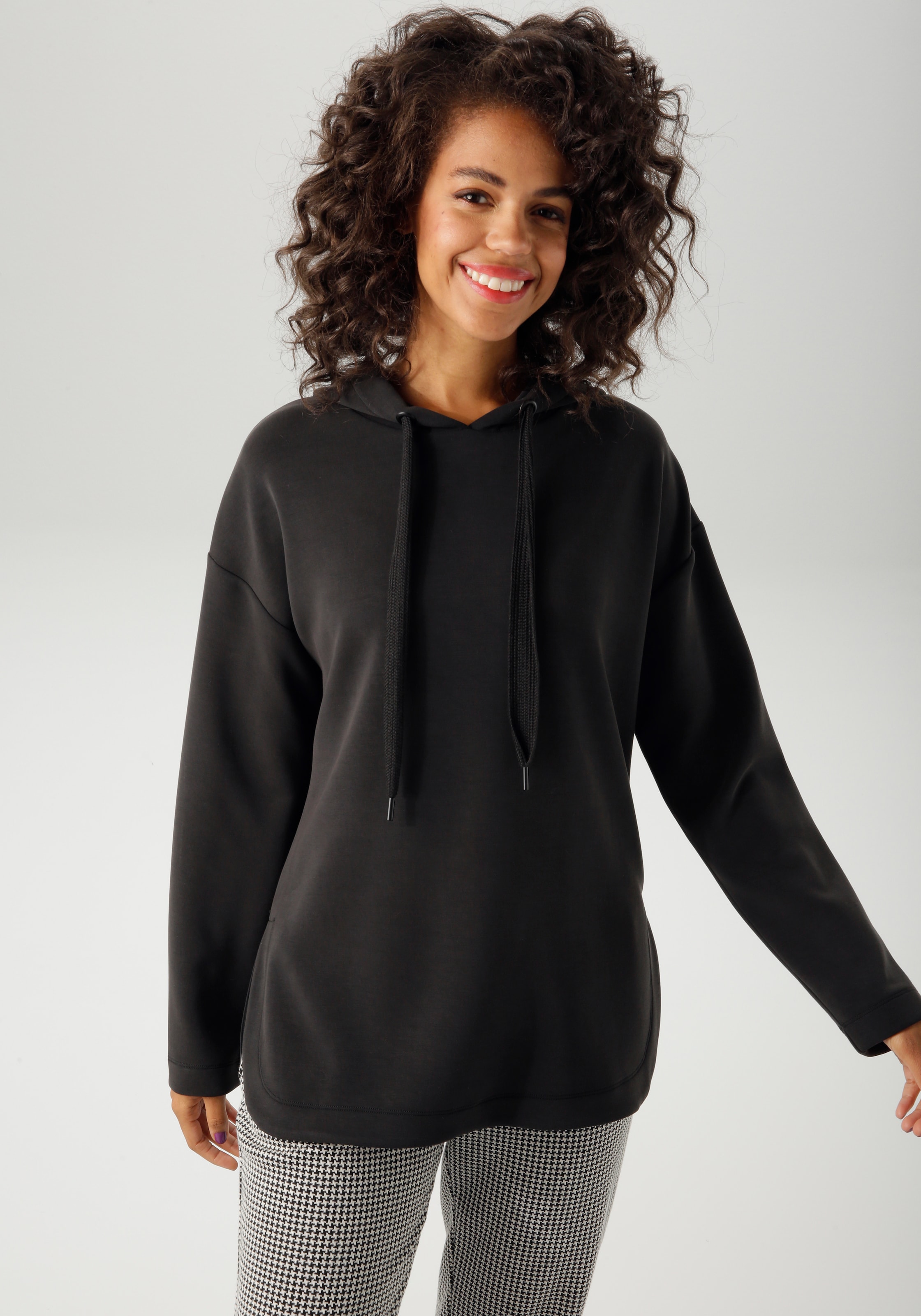 Image of Aniston CASUAL Sweatshirt, mit Bindeband an der Kapuze