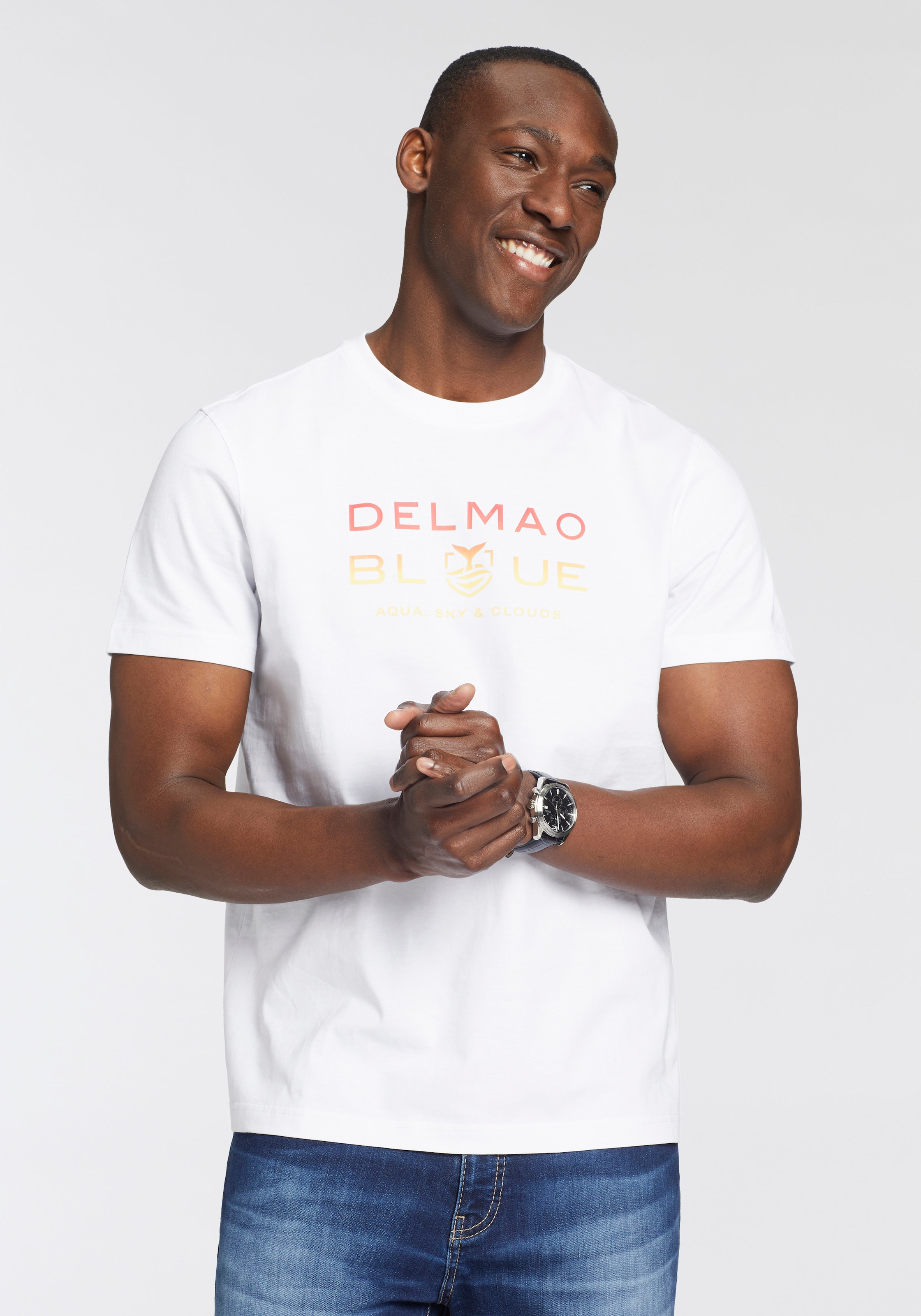 DELMAO T-Shirt, mit modischem Brustprint - NEUE MARKE!