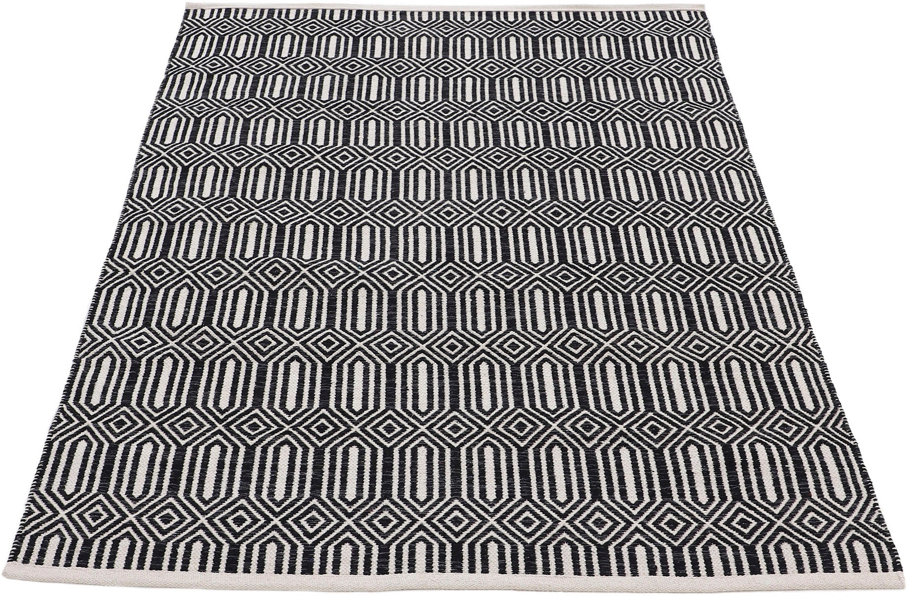carpetfine Teppich »Kelim Oregan«, rechteckig, 5 mm Höhe, Wendeteppich aus reiner Baumwolle, Wohnzimmer
