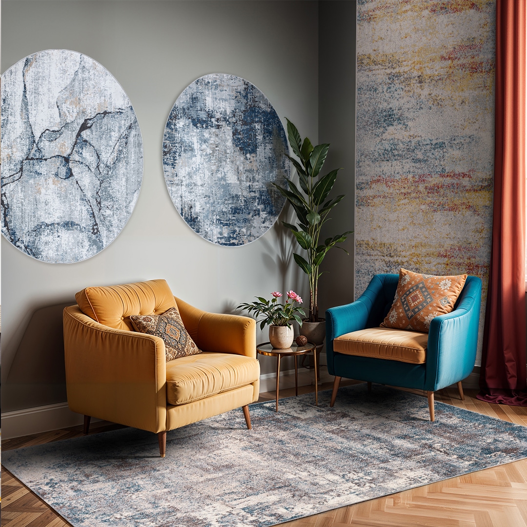 Livabliss Teppich »BERLIN«, rechteckig, 10 mm Höhe, Moderner Designerteppich in Marmor Optik, Kurzflor Wohnzimmerteppich