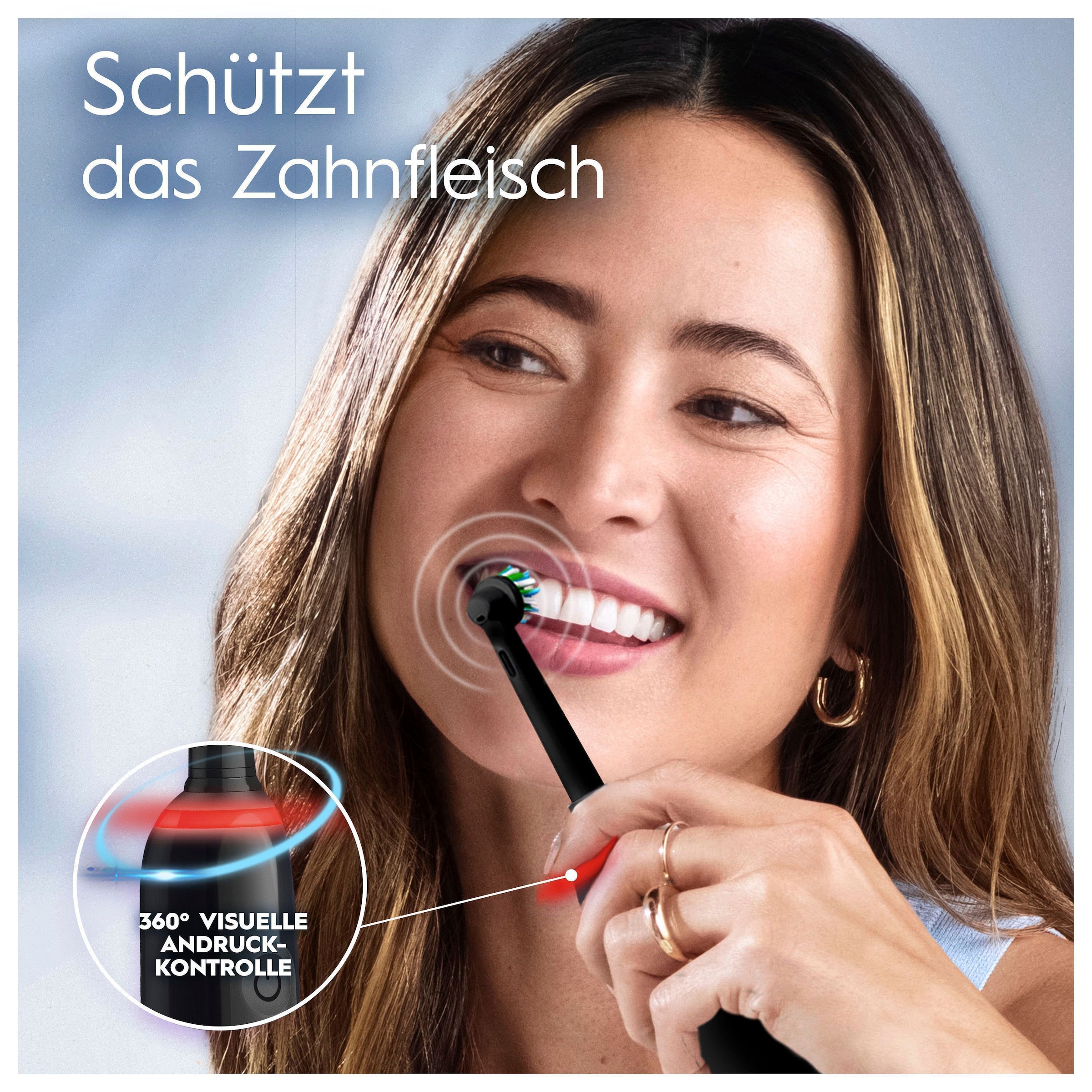 Oral-B Elektrische Zahnbürste »Pro 3 3500« 2 Stk. Aufsteckbürsten 3 Putzmodi