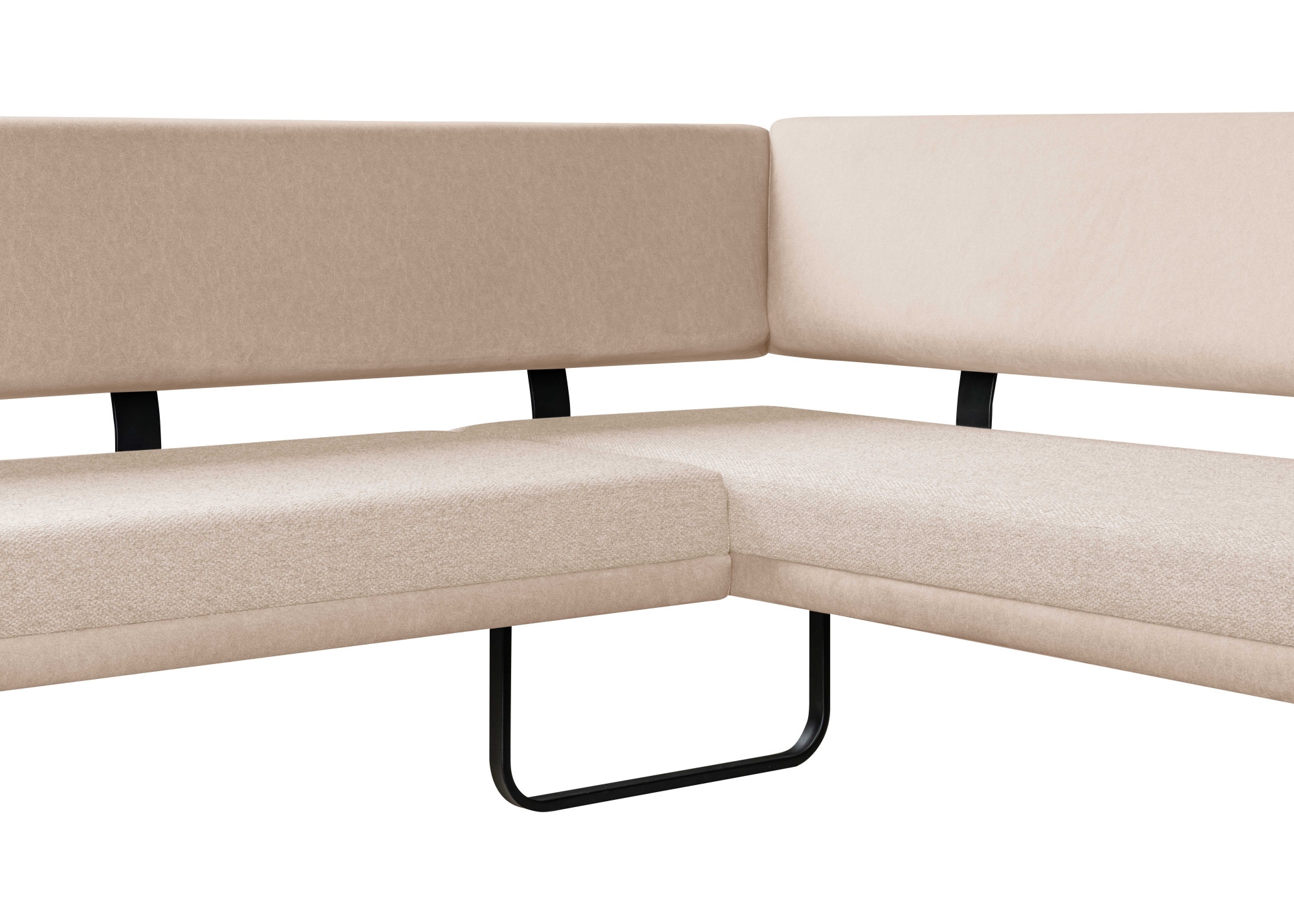 GOODproduct Eckbankgruppe »Gabi Essecke, Sitzgruppe, Eckbankgruppe, Küchenbankgruppe« Set, 4tlg, 4 tlg. tlg. Gestell aus matt-schwarzem Flachmetall, stabil, 2-Stoff-Design