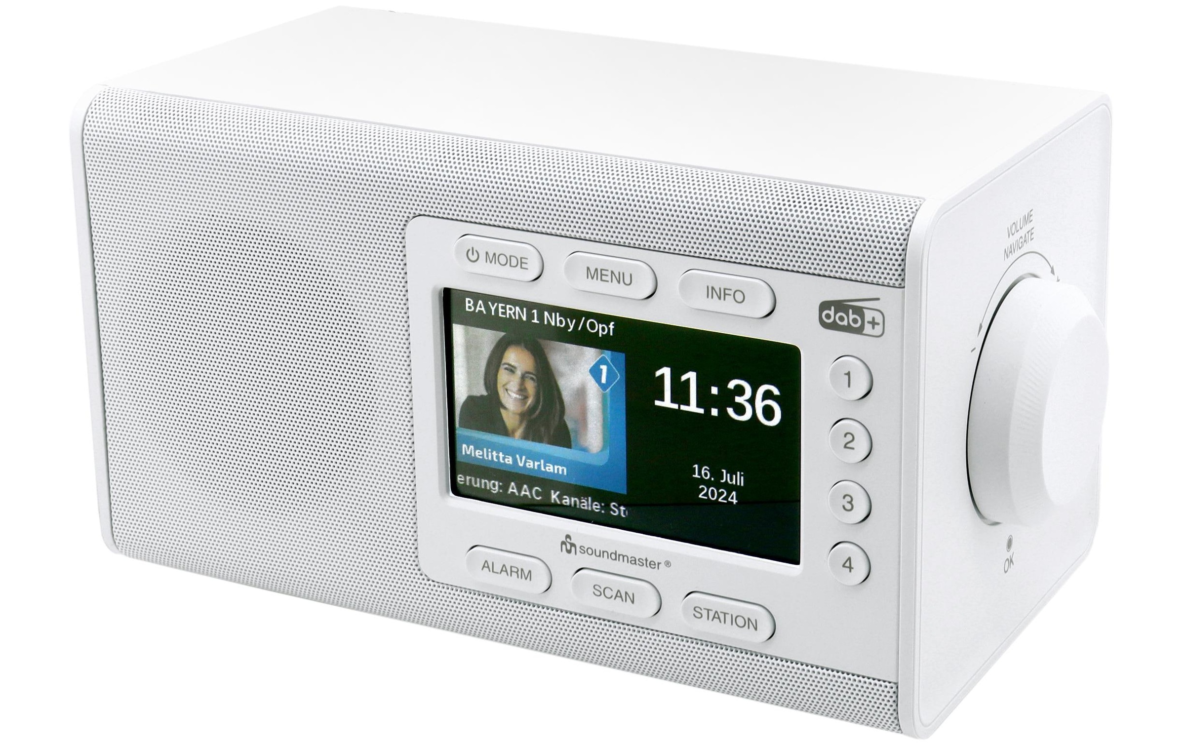 Image of Soundmaster Digitalradio (DAB+) "DAB900WE" ( ) Datumsanzeige, Display, Senderspeicher