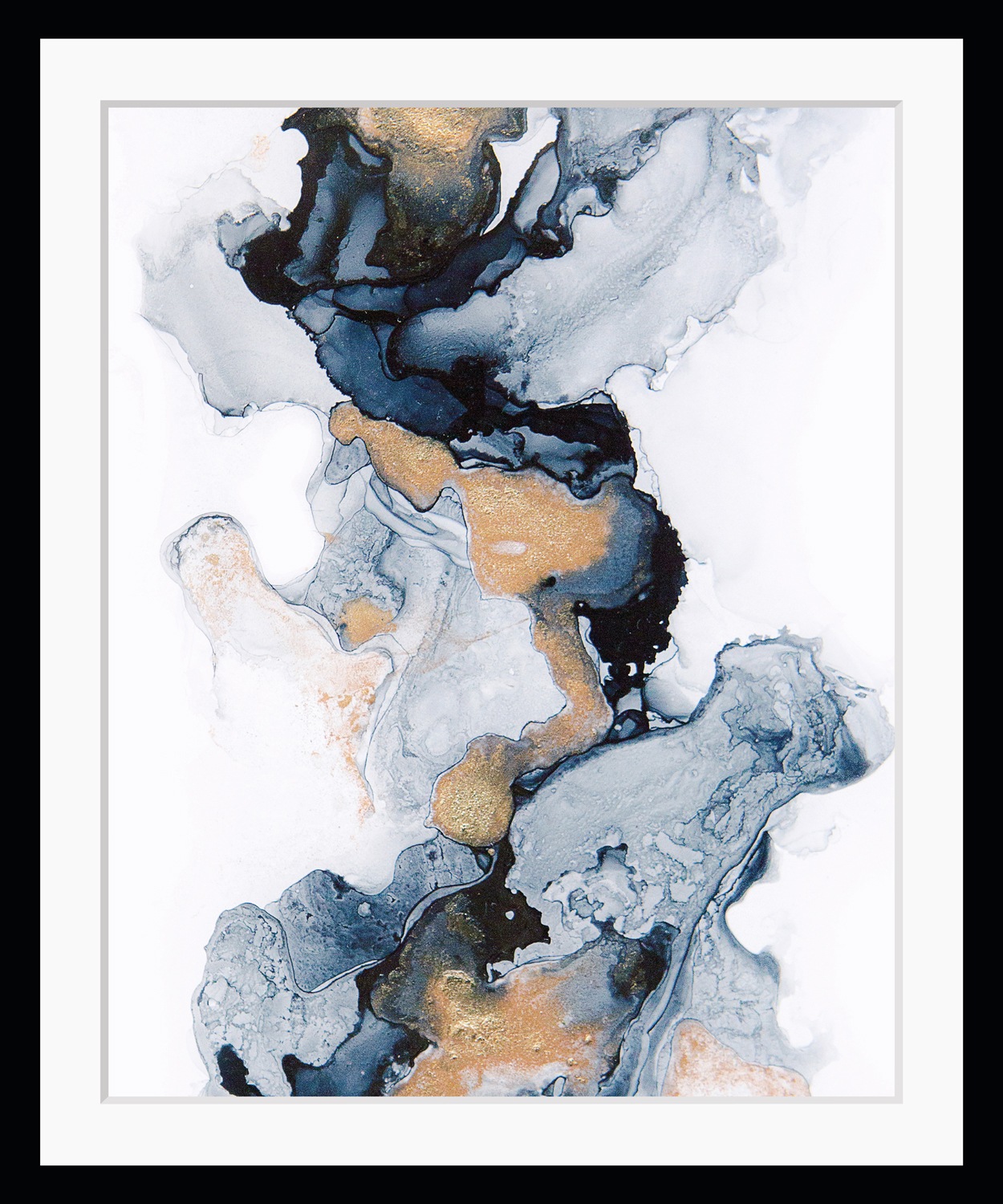 Image of queence Bild "Wlad" Abstrakt Spa Spirituelle Bilder Stein HD Premium Poster-Druck inkl. Holzrahmen
