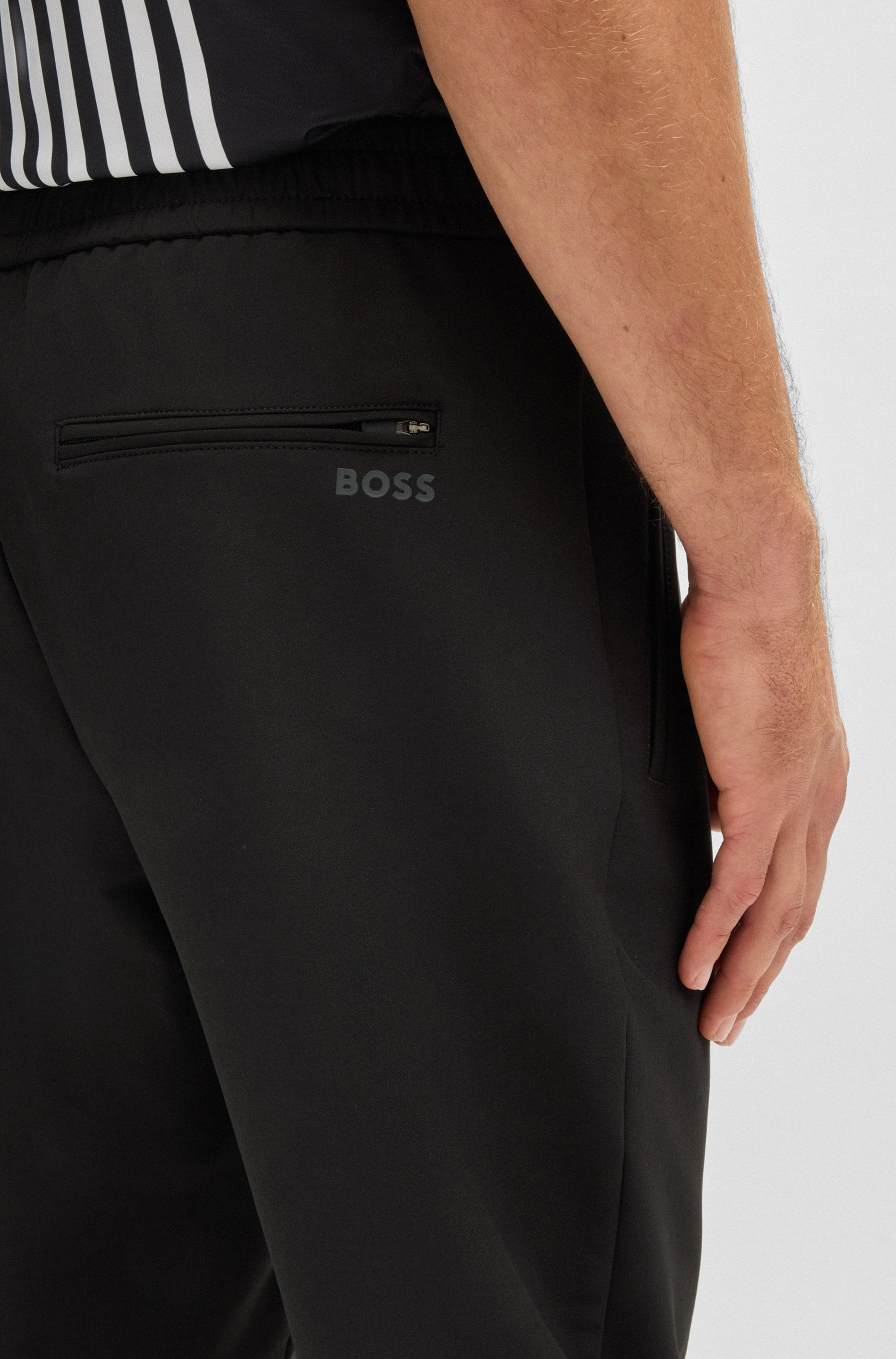 BOSS GREEN Stretch-Hose »T Flex«  mit elastischem Bund und Kordelzug Stretchhose Businesshose