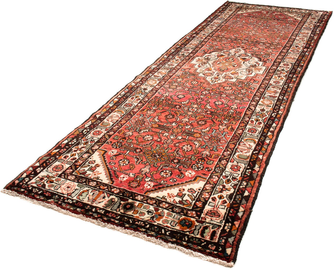 Image of morgenland Orientteppich »Perser - Nomadic - 328 x 110 cm - rot«, rechteckig, 10 mm Höhe, Wohnzimmer, Handgeknüpft, Einzelstück mit Zertifikat bei Ackermann Versand Schweiz