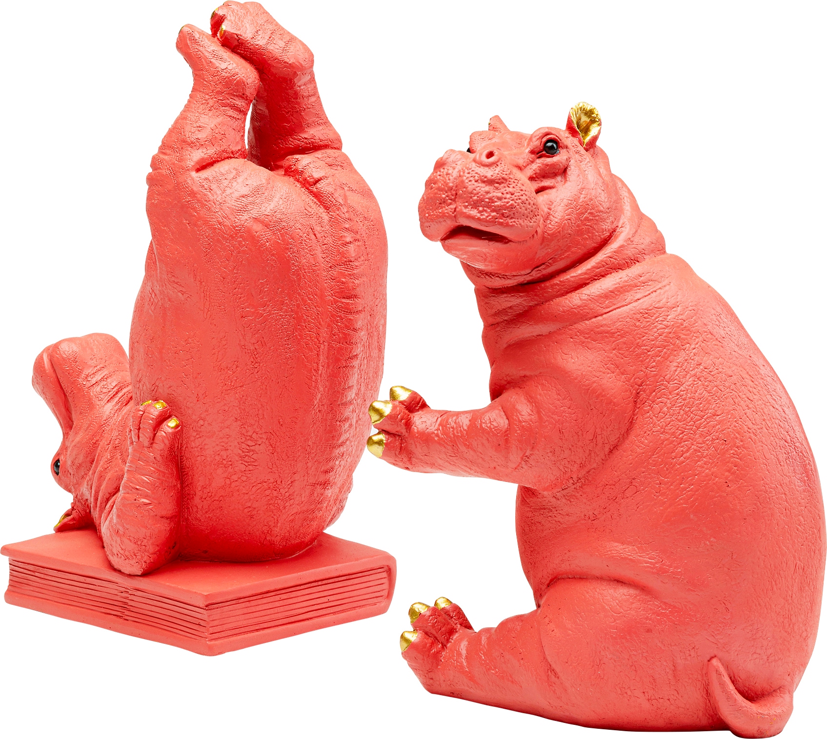 Kare Design Serre-livres »Hippo Pink« aus Polyresin