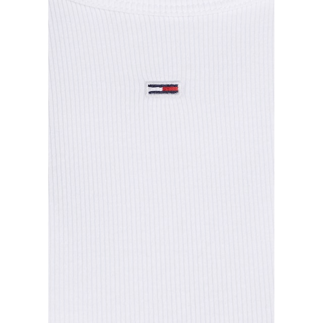 ♕ Tommy Jeans T-Shirt »TJW BBY ESSENTIAL RIB SS«, mit Tommy Jeans Logo-Flag  versandkostenfrei kaufen