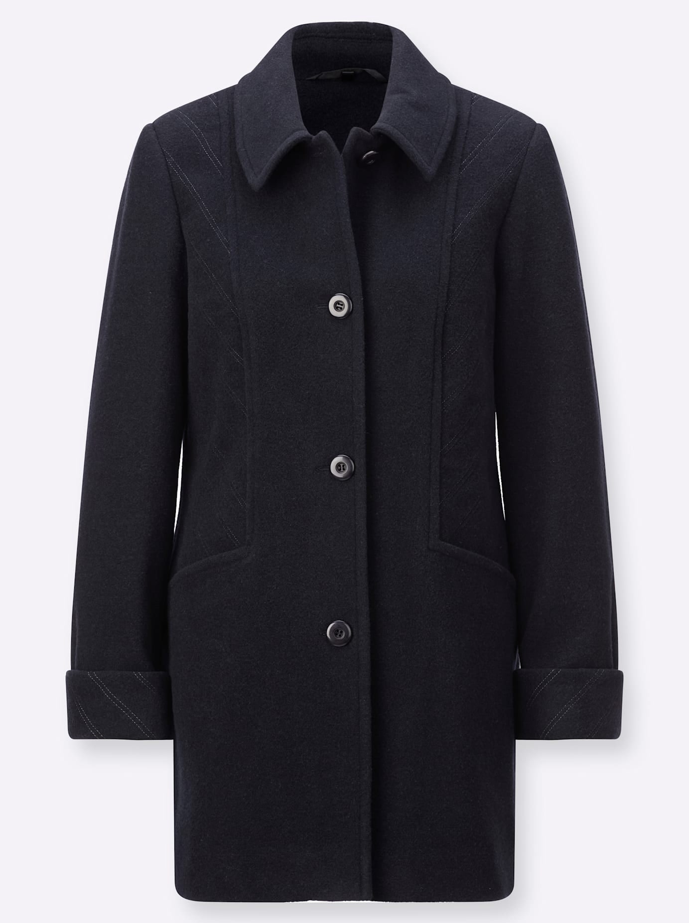 Classic Wolljacke, ohne Kapuze