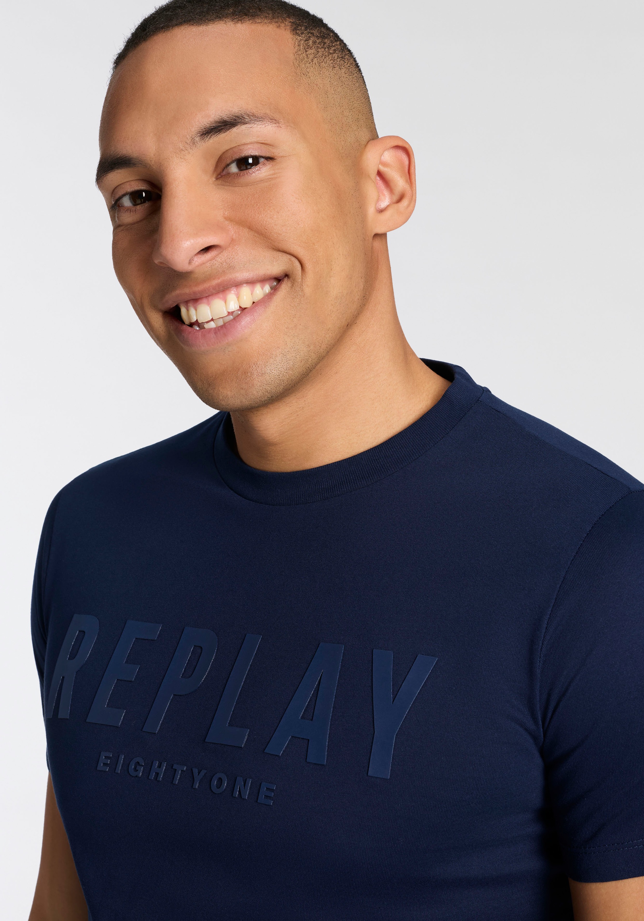 Replay T-Shirt Baumwoll-Qualität, Logoschriftzug