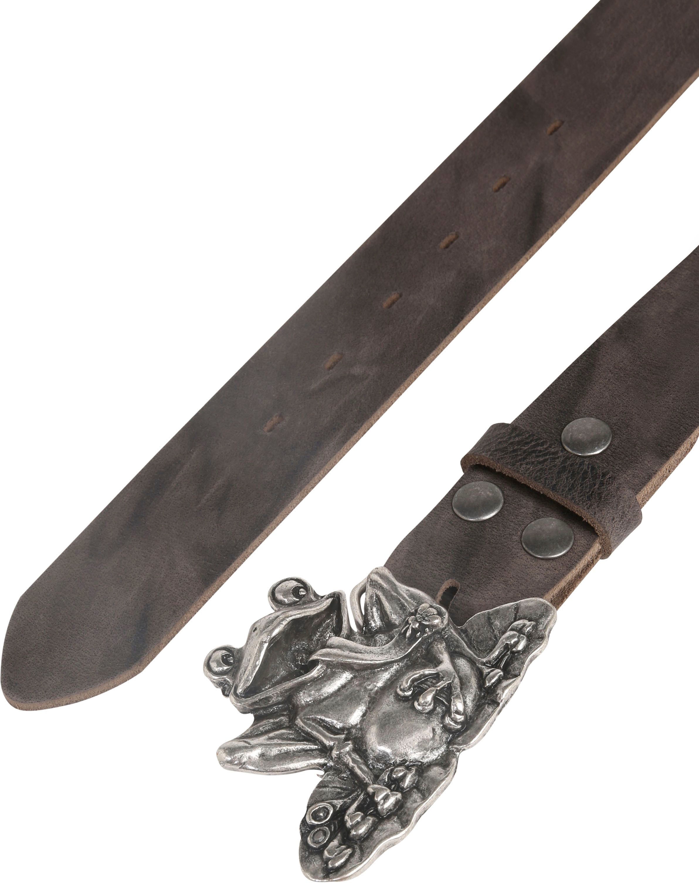 Rettungsring Gürtel Ledergürtel mit Frosch-Koppelschliesse im Vintage-Look