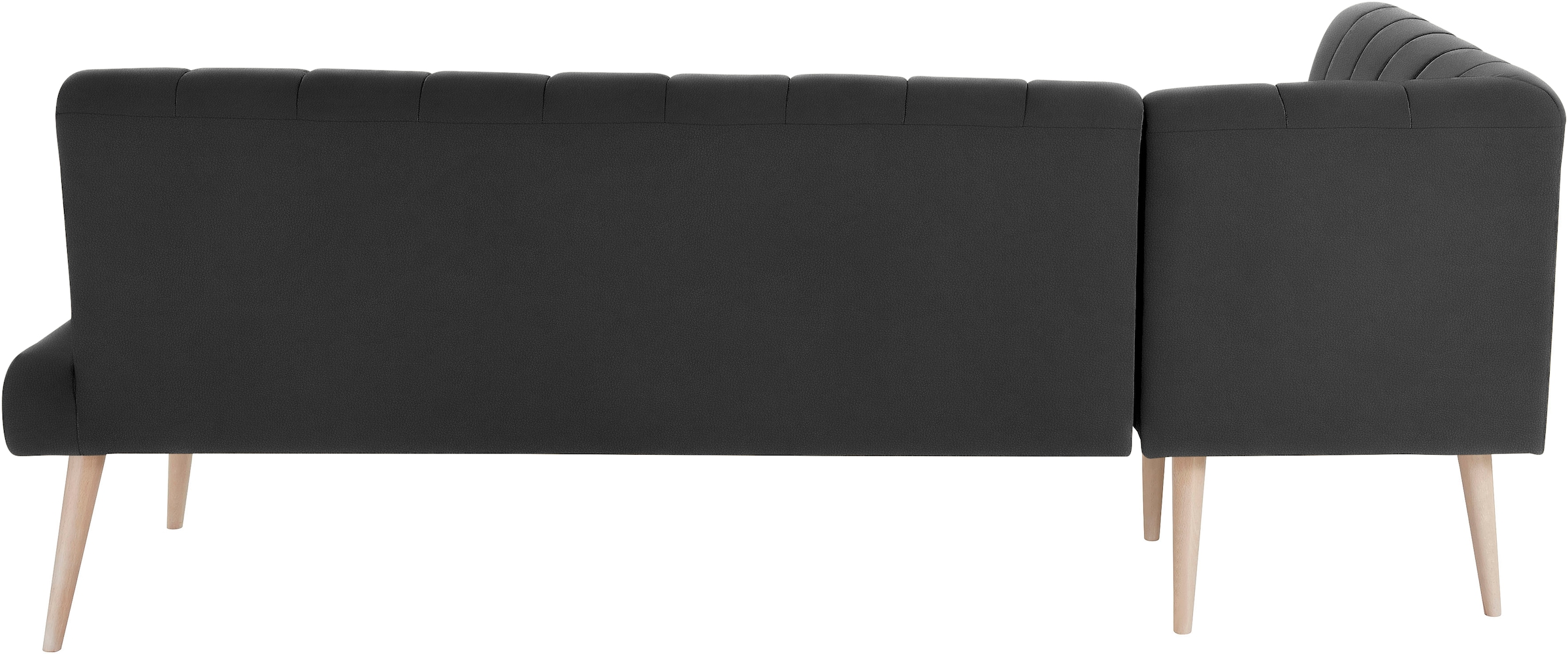 exxpo - sofa fashion Eckbank »Costa, moderne Rückensteppung, bequem und elegant, hoher Holzfuss«, hochwertig verarbeitet, Frei im Raum stellbar