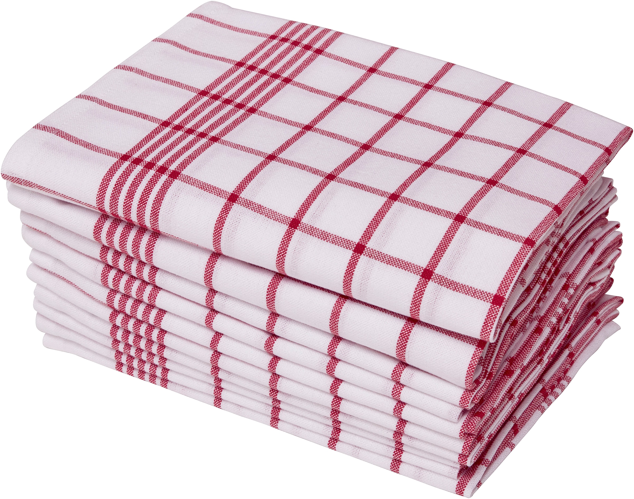 GOODproduct Geschirrtuch »Vivianne« 100% Baumwolle,70×50 cm, blau/rot -weisse, 10Stk. Set, weich, saugstark