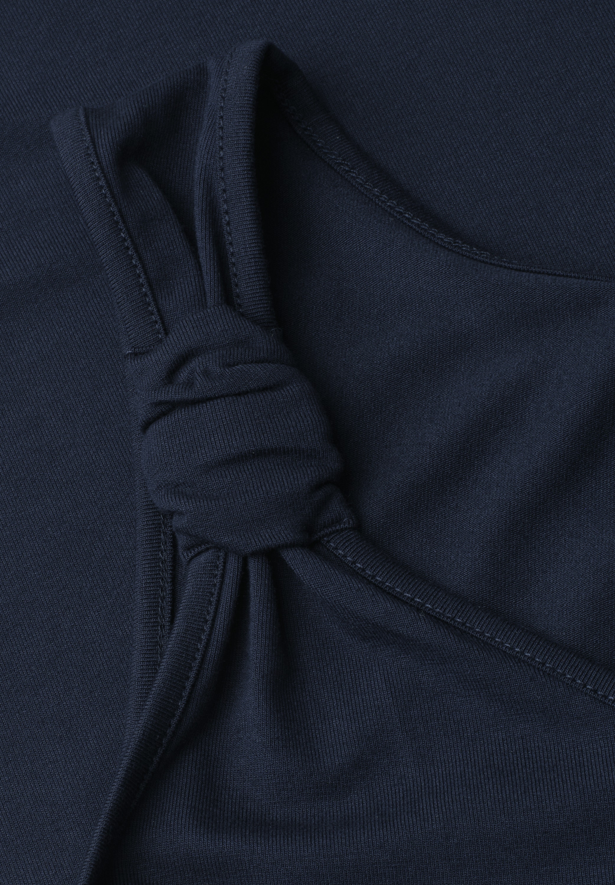 STREET ONE Shirttop Sommertop mit V-Neck und Knotendetail