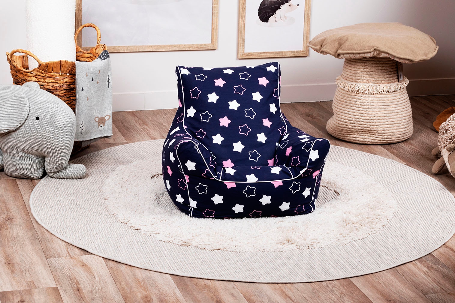 Knorrtoys® Sitzsack »Star, blue pink« für Kinder; Made in Europe