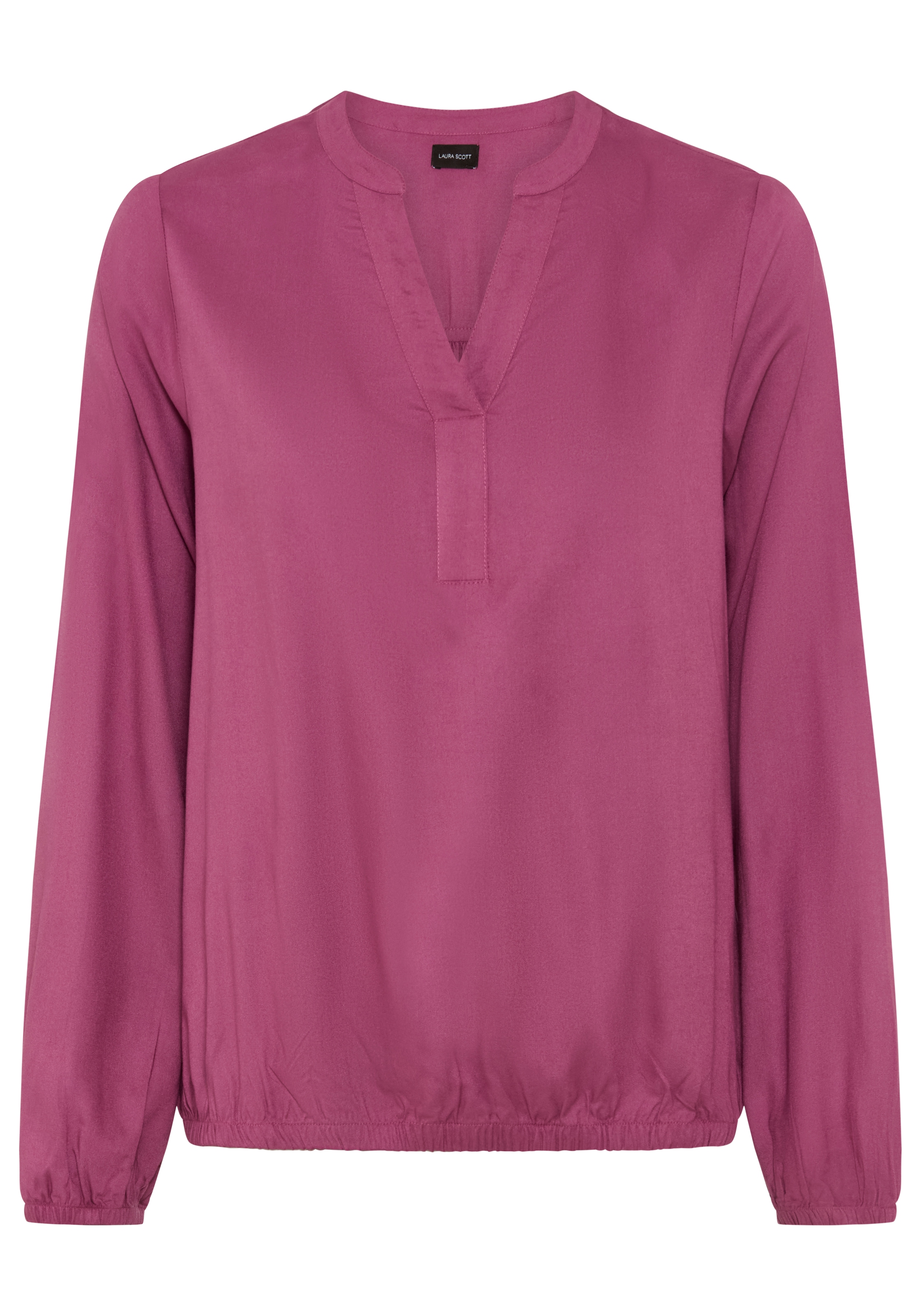 Laura Scott Blouse à enfiler Manches longues avec élastique aux poignets, en viscose, longueur hanches