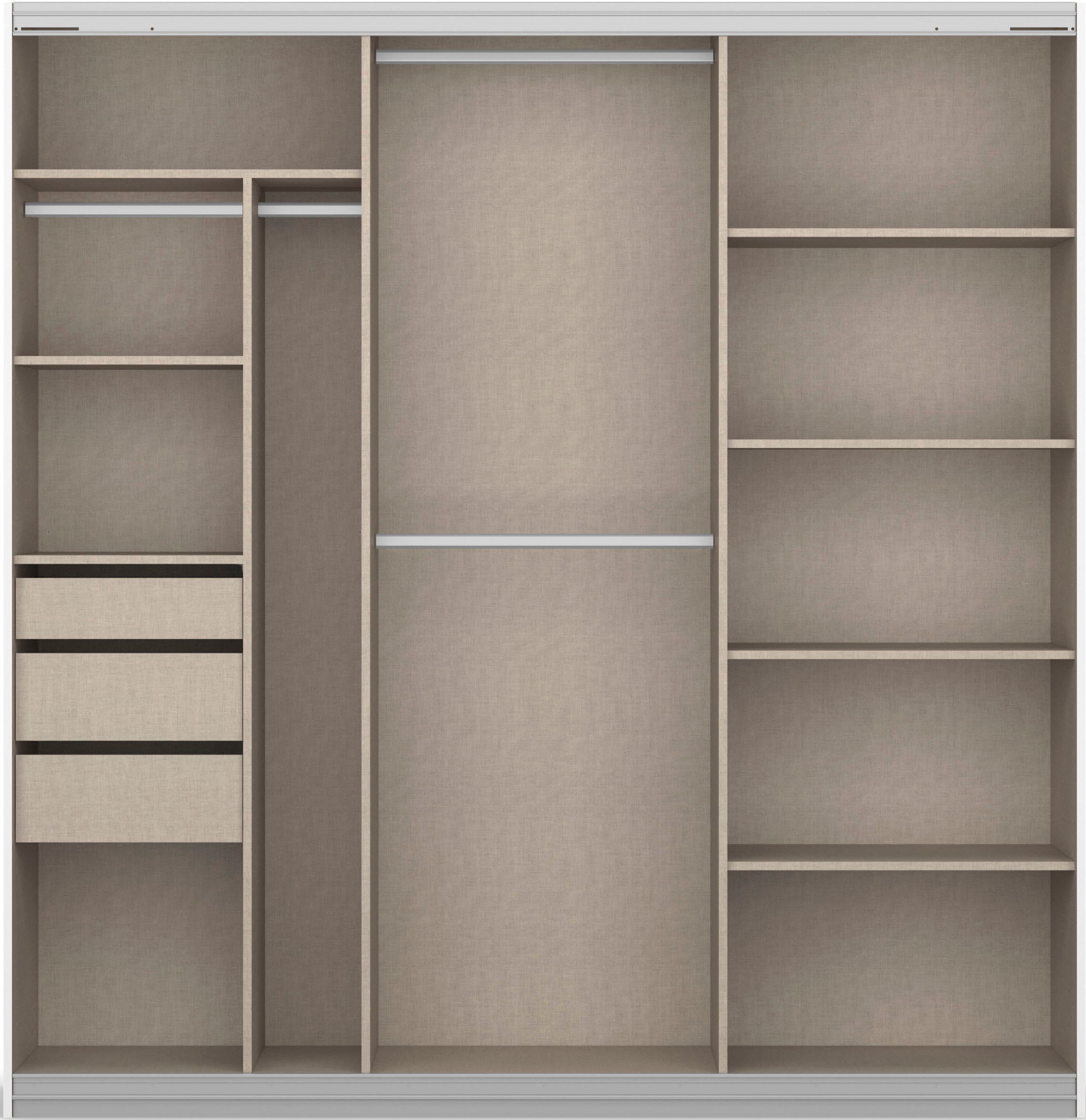 GOODproduct Kleiderschrank »Mehrzweckschrank Aktenschrank Möbel Mietswohnung Schlafzimmer OTELI« Breiten 211/278/323/368 cm Höhen 214/233 cm,  inkl. Passepartout optional mit Beleuchtung MADE IN GERMANY