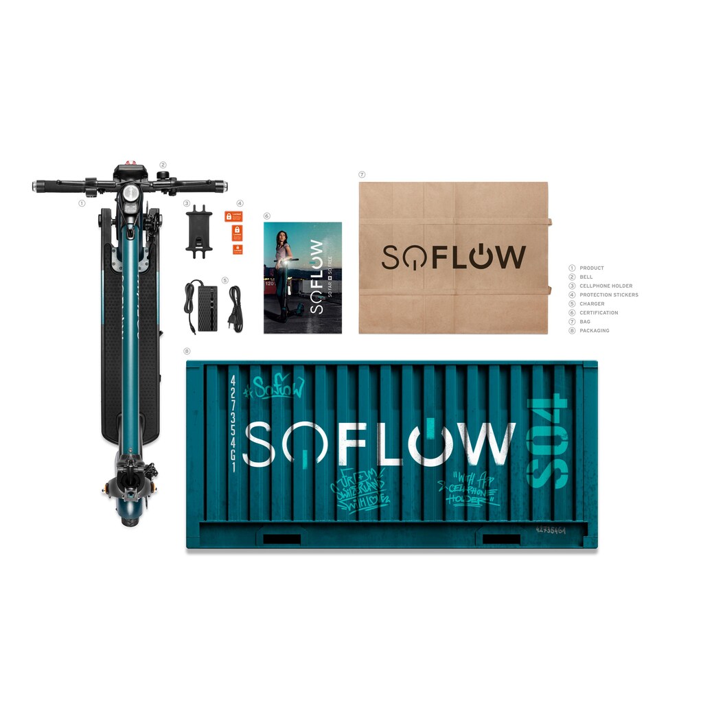 soflow E-Scooter »SO4 Gen 2«, 20 km/h, 30 km
