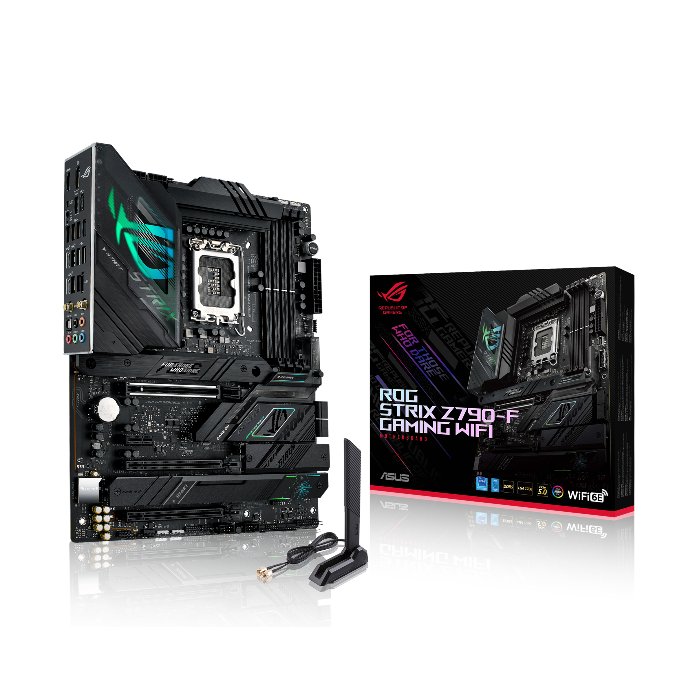 Asus Mainboard »ROG STRIX Z790-F GAMING WIFI«, ATX, DDR5 Speicher, 4x M.2, PCIe 5.0, WiFi 6E, AI Overclocking