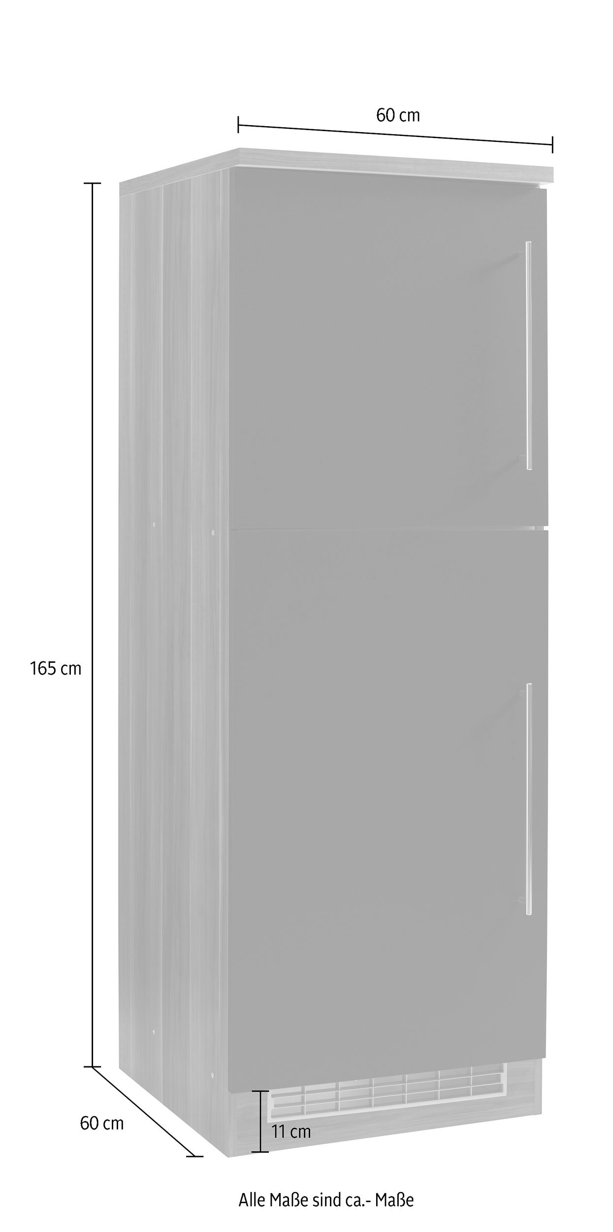 KOCHSTATION Kühlumbauschrank »KS-Samos« 60 cm breit