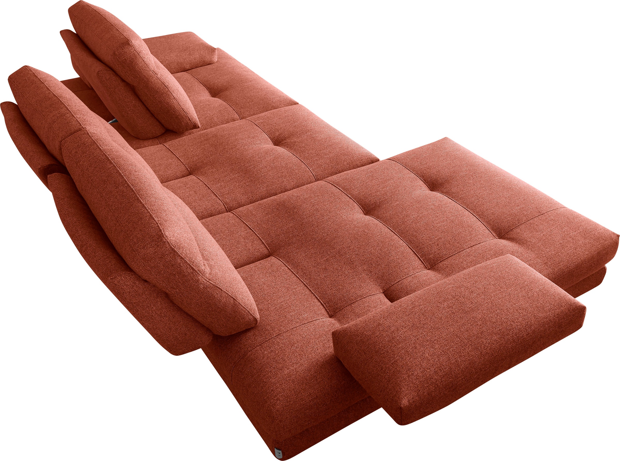 CALIA ITALIA Canapé d'angle »Toby Wing, Komfortsofa der Extraklasse, bequem, L-Form« inklusive Sitztiefenverstellung, Füsse in chrom glänzend