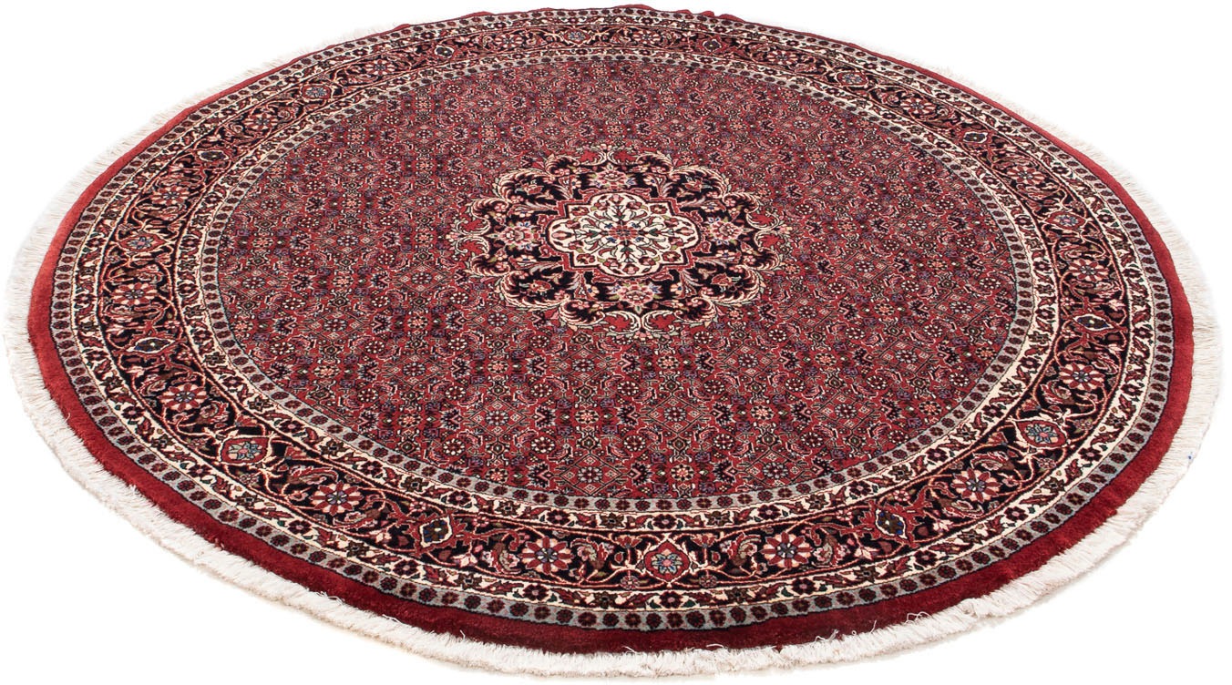 Image of morgenland Orientteppich »Perser - Bidjar rund - 154 x 154 cm - dunkelrot«, rund, 15 mm Höhe, Wohnzimmer, Handgeknüpft, Einzelstück mit Zertifikat bei Ackermann Versand Schweiz