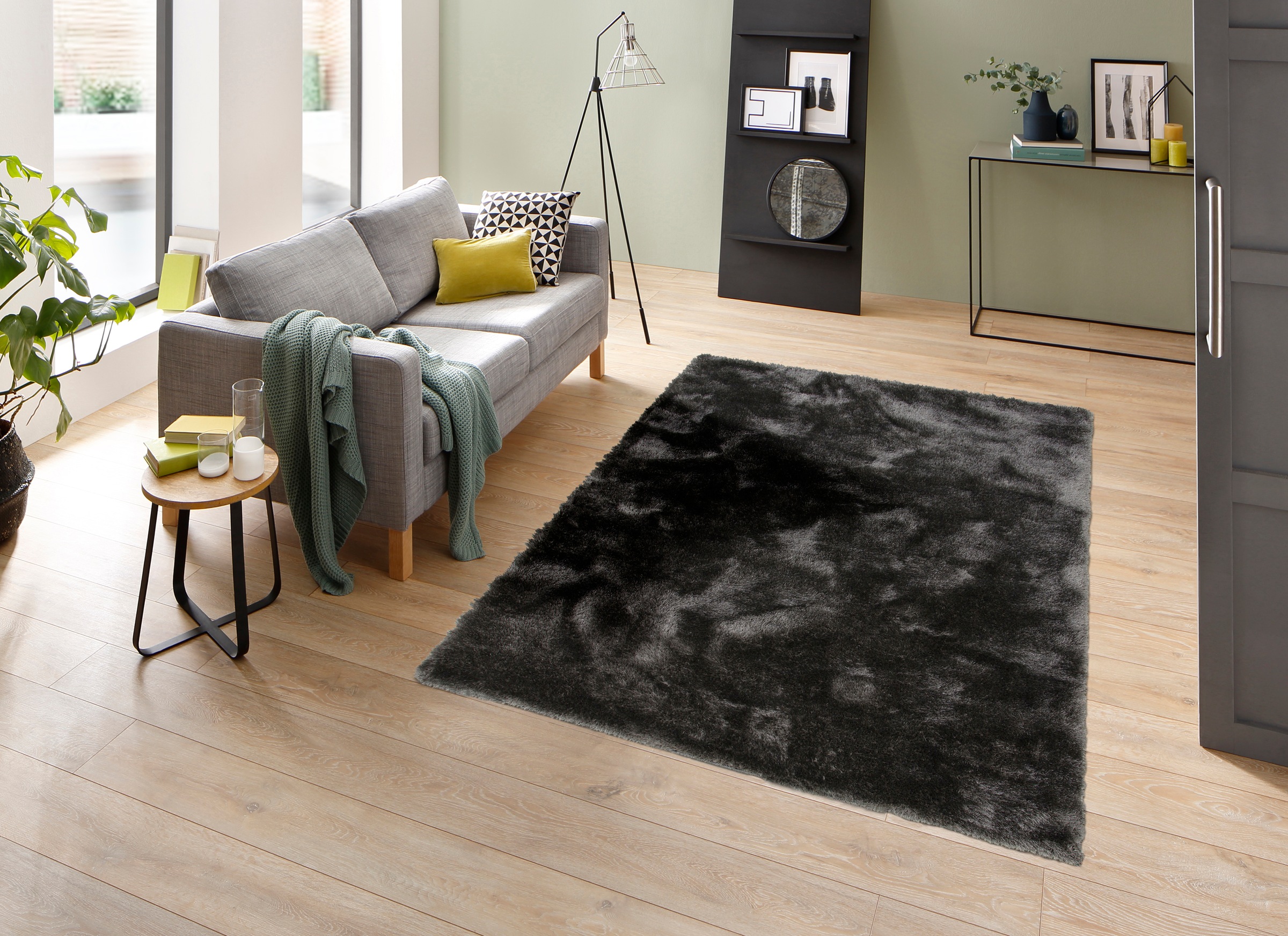 my home Hochflor-Teppich »Mikro Soft Super«, rechteckig, 50 mm Höhe, besonders weich durch Mikrofaser, extra flauschig, einfarbig, weich