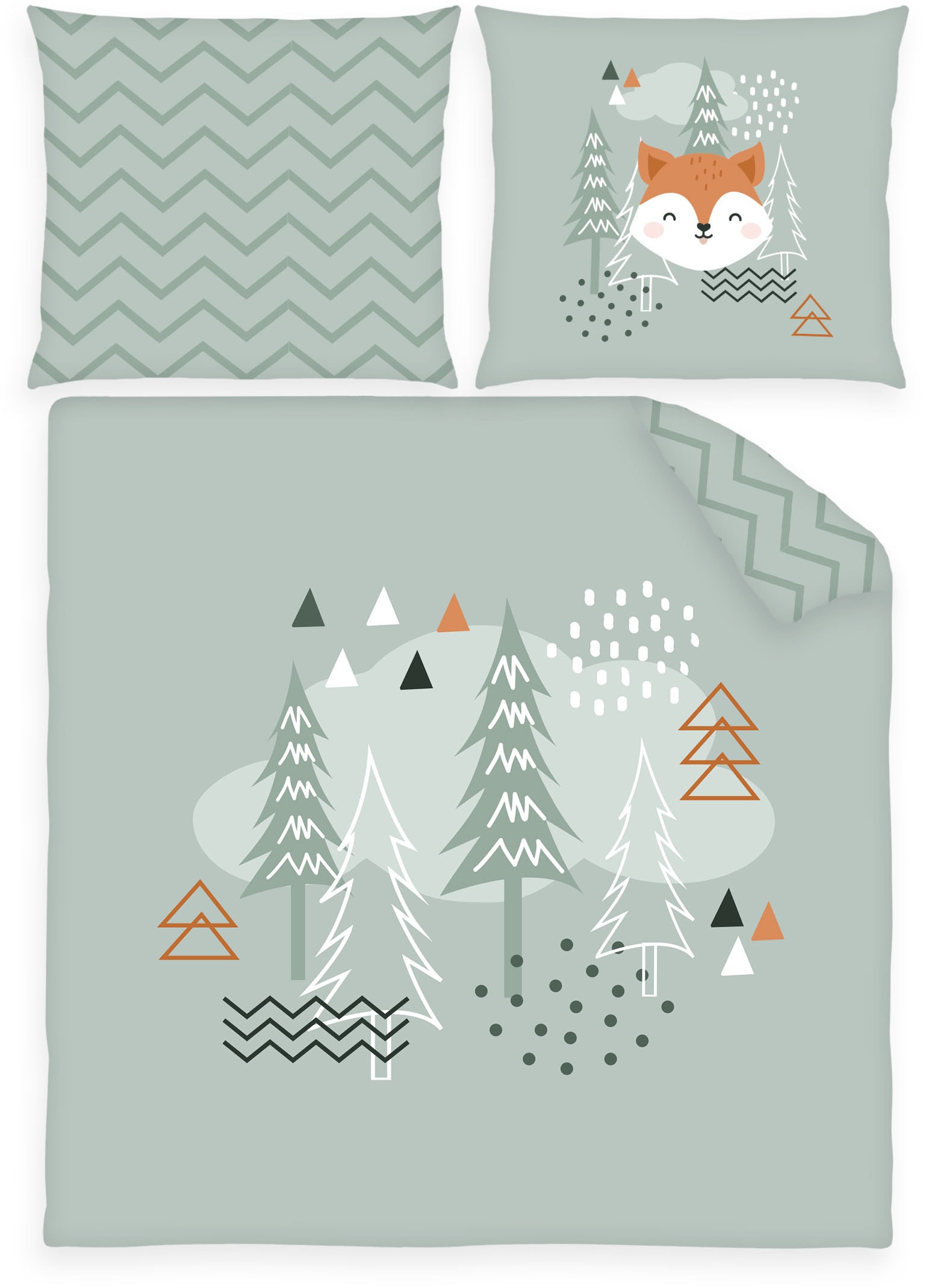 Image of Baby Best Babybettwäsche "babybest Nordic Forest" 2 tlg. mit Wendefunktion
